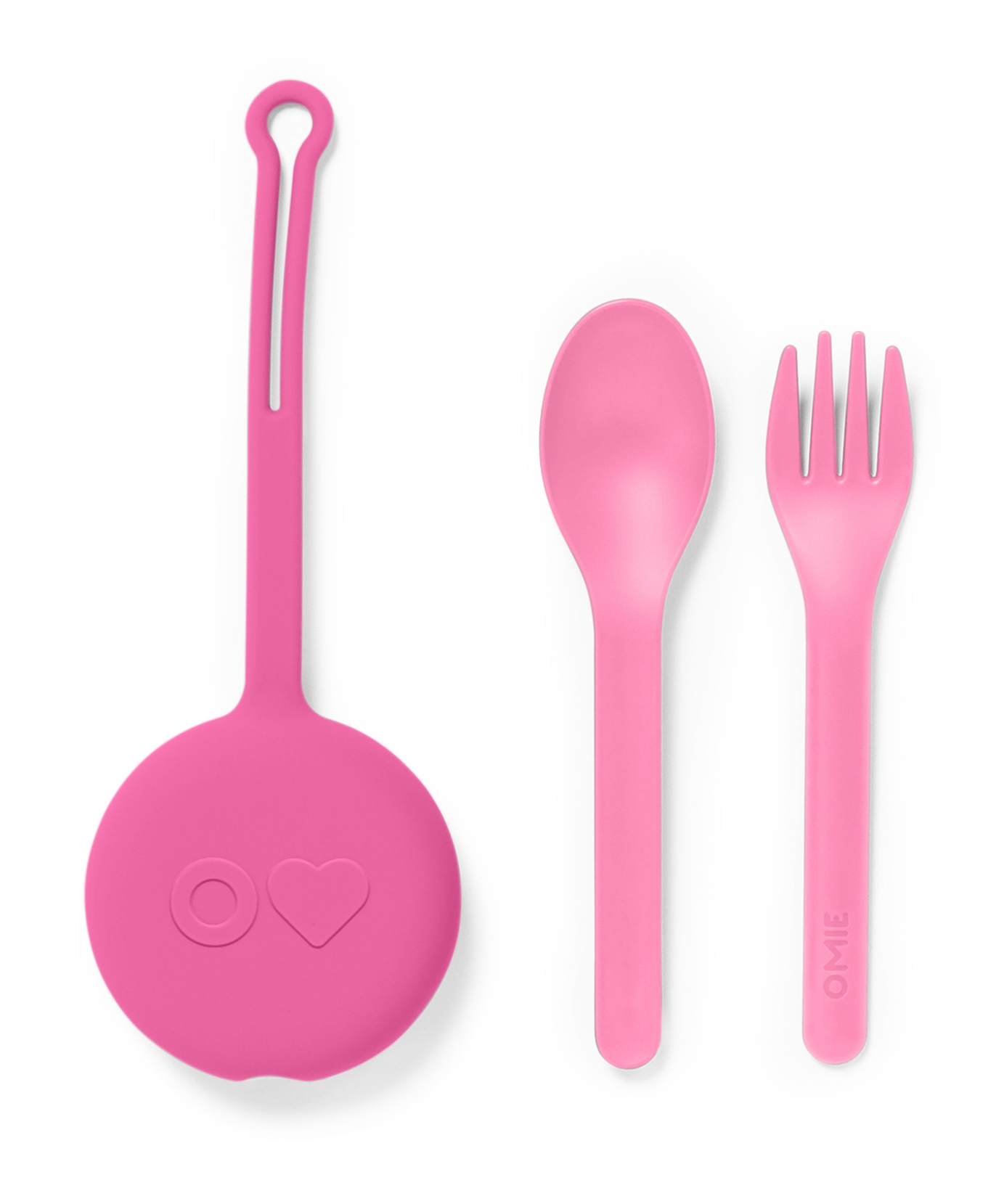 Omiebox - OmiePod Ballon Roze Siliconen Vork en Lepel Set