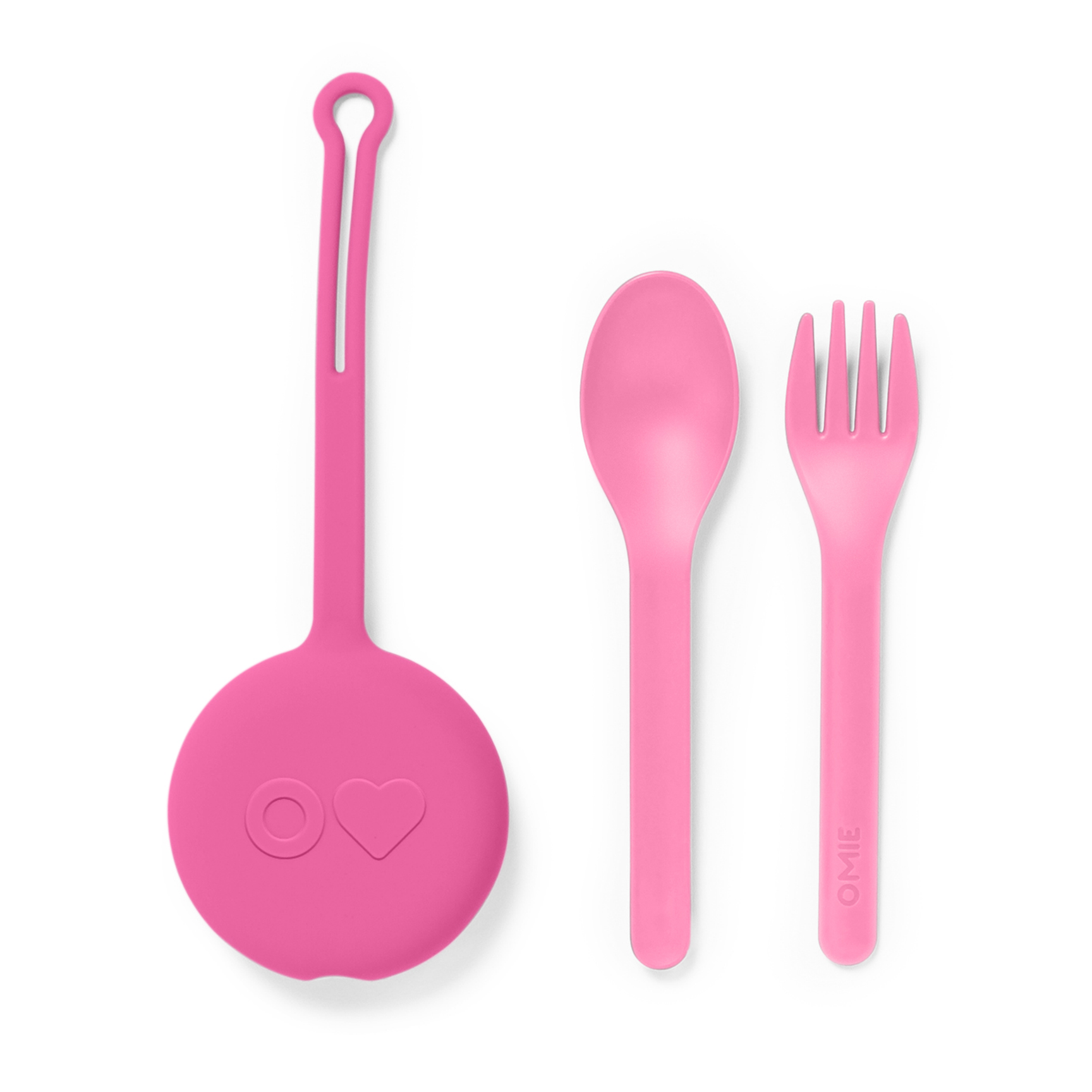 Omiebox - OmiePod Ballon Roze Siliconen Vork en Lepel Set
