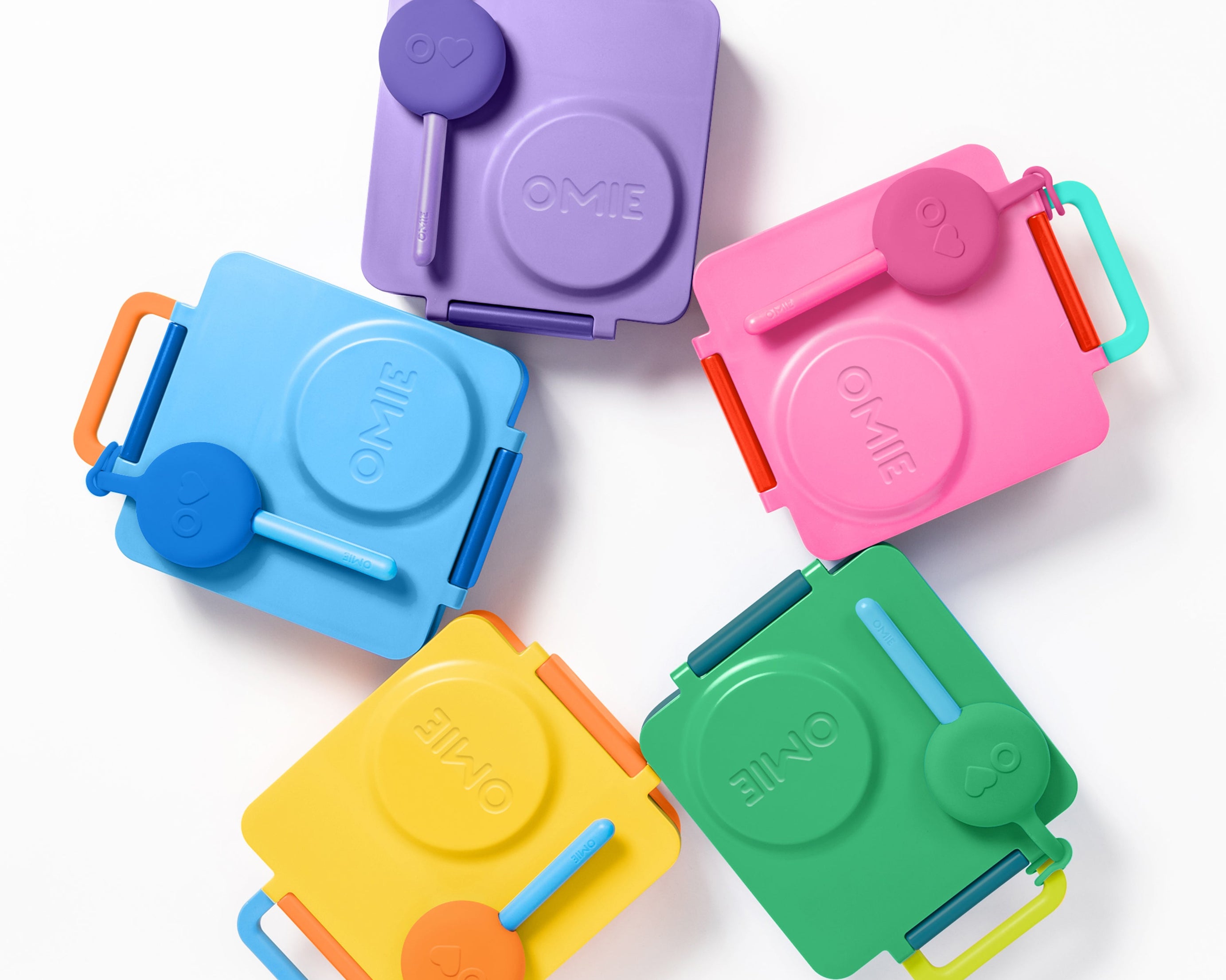 Omiebox - OmiePod Capri Blauwe Siliconen Vork en Lepel Set