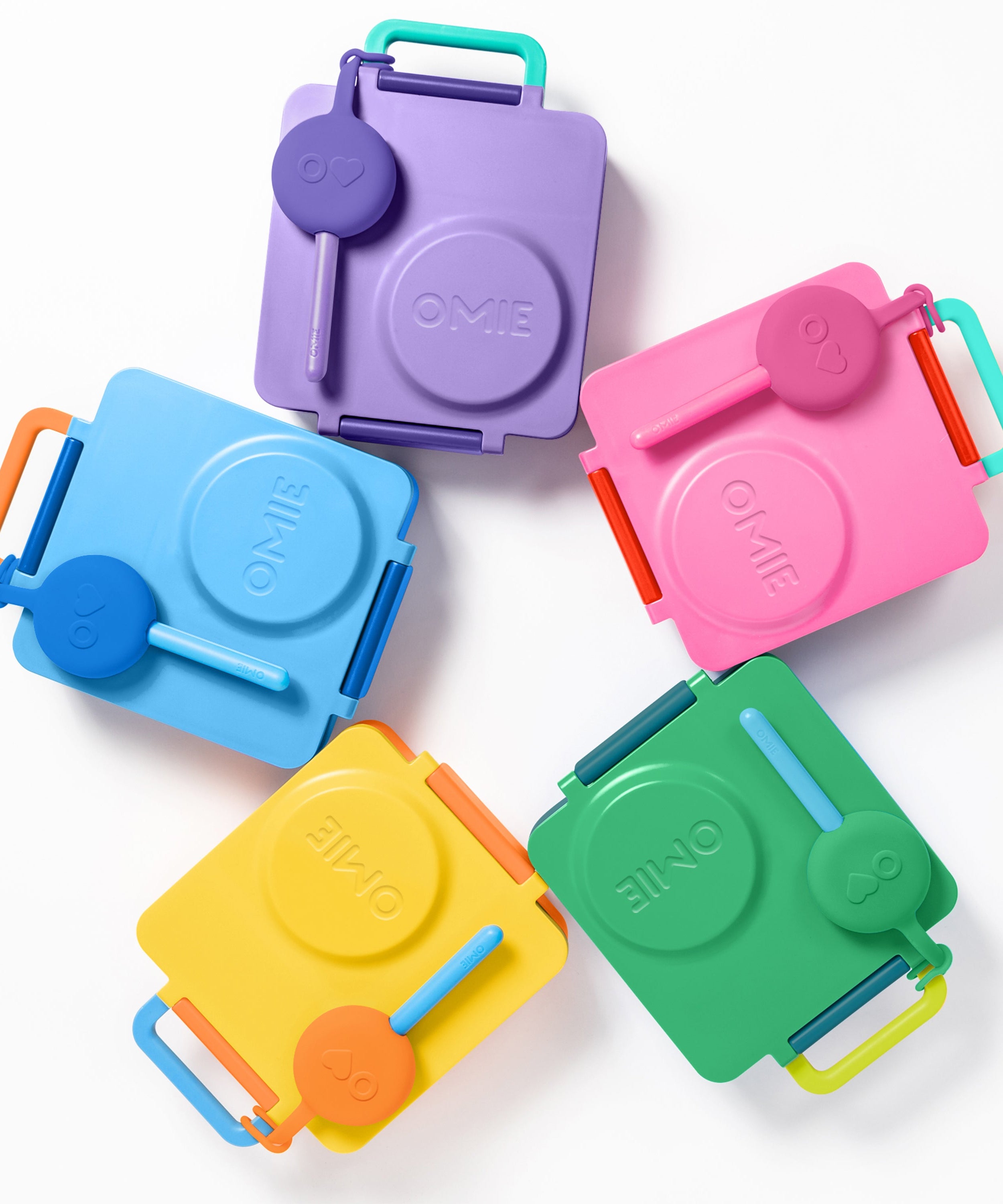 Omiebox - OmiePod Capri Blauwe Siliconen Vork en Lepel Set