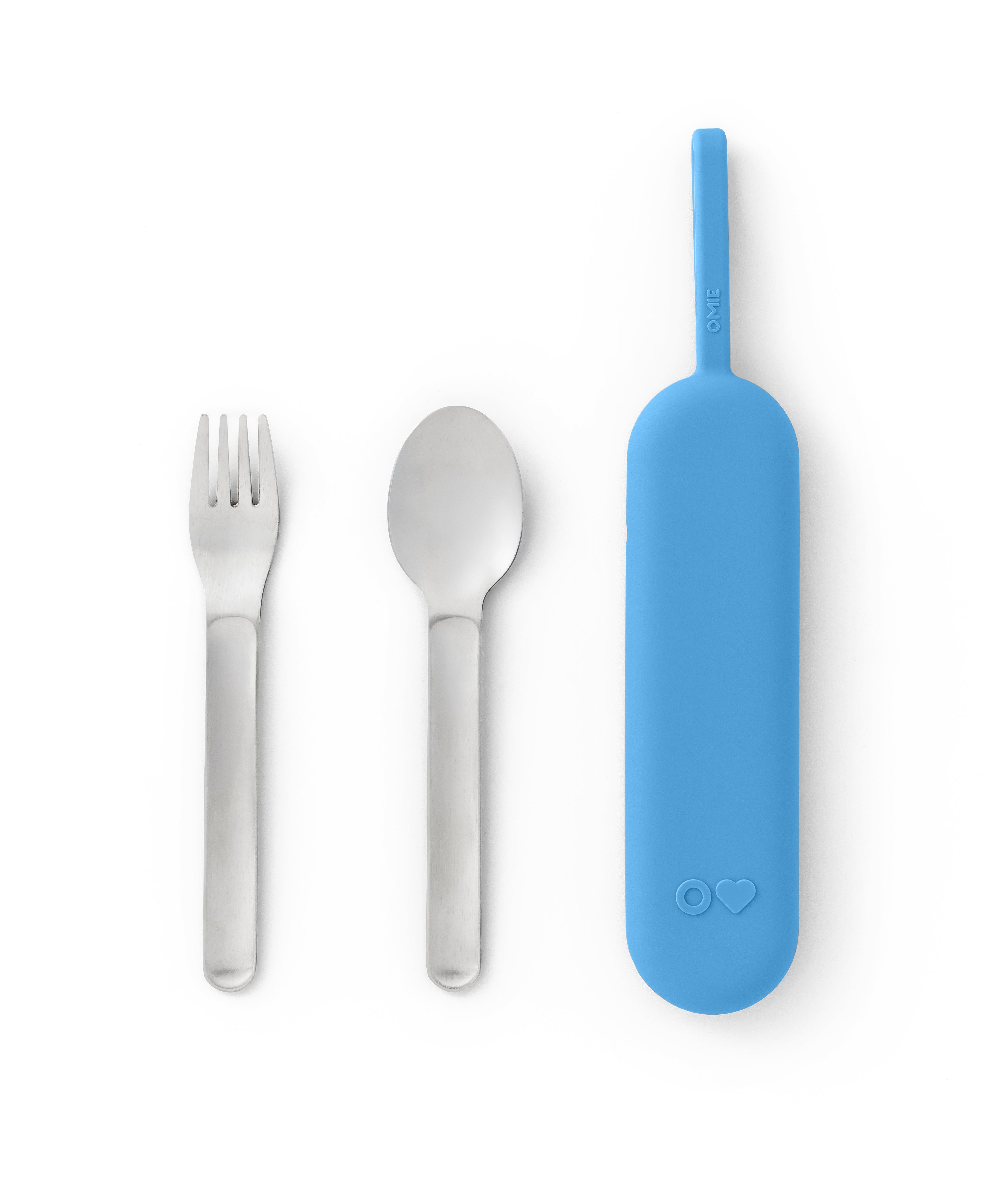 Omiebox - OmiePod UP Azure Siliconen Vork en Lepel Set