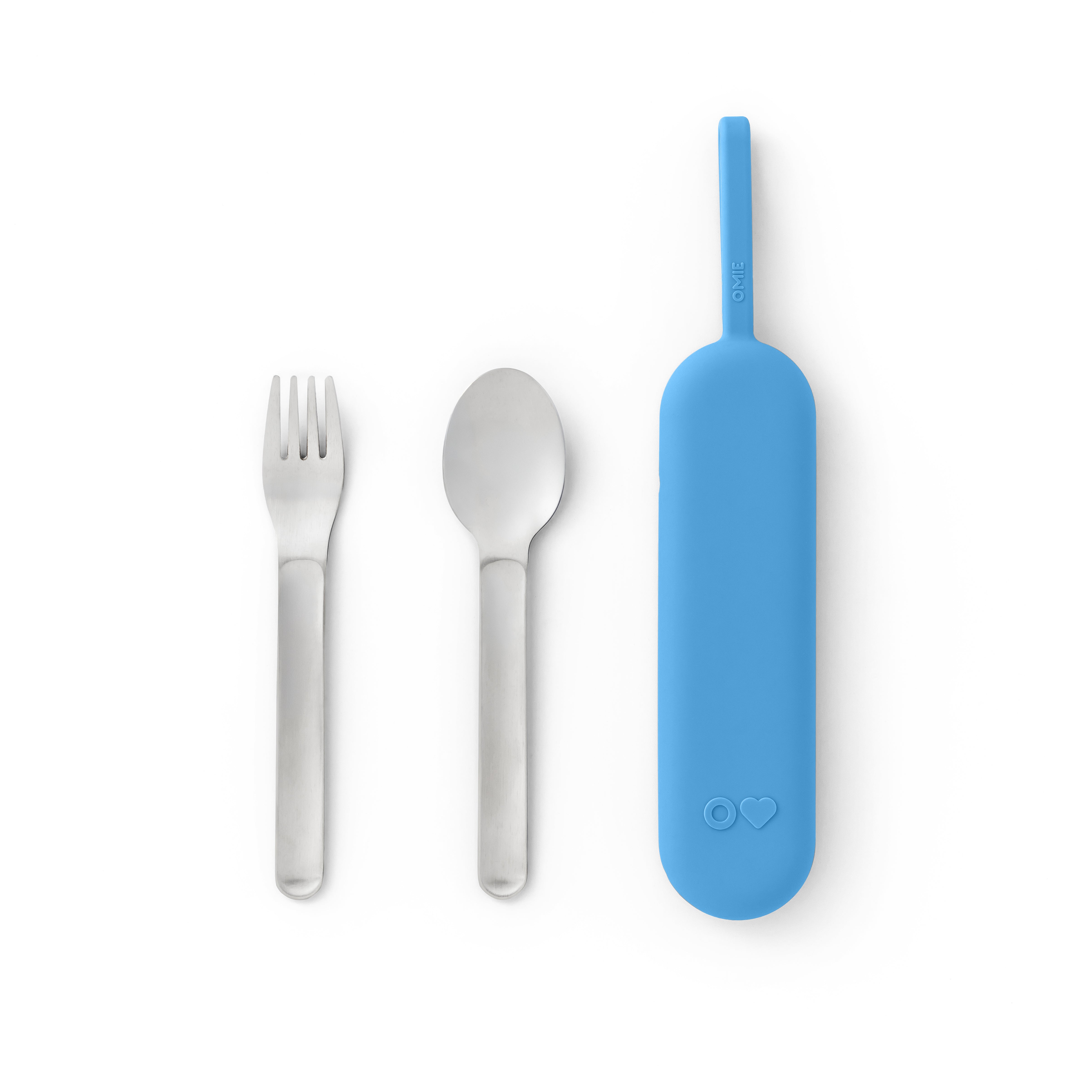 Omiebox - OmiePod UP Azure Siliconen Vork en Lepel Set