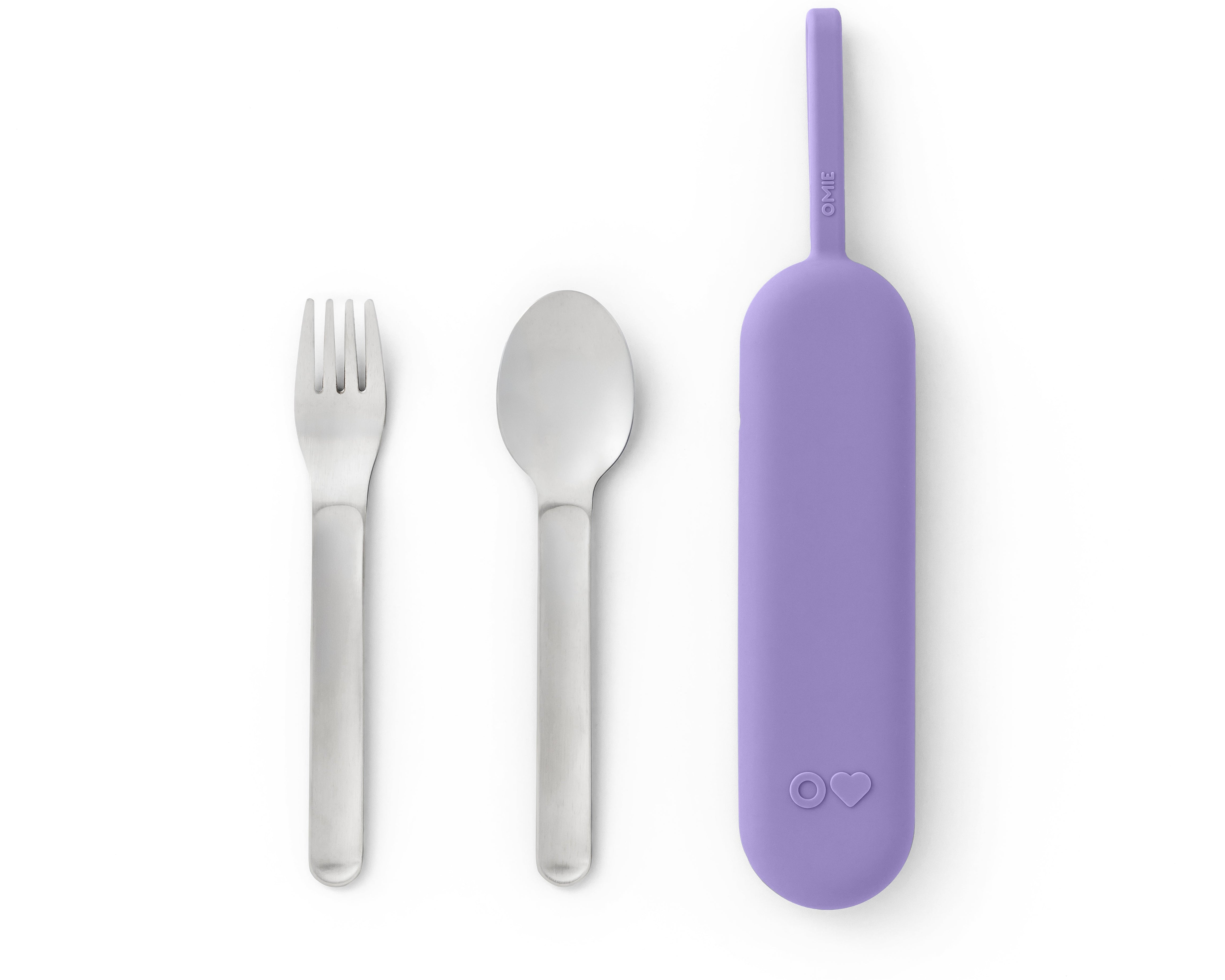 Omiebox - OmiePod UP Violette Siliconen Vork en Lepel Set