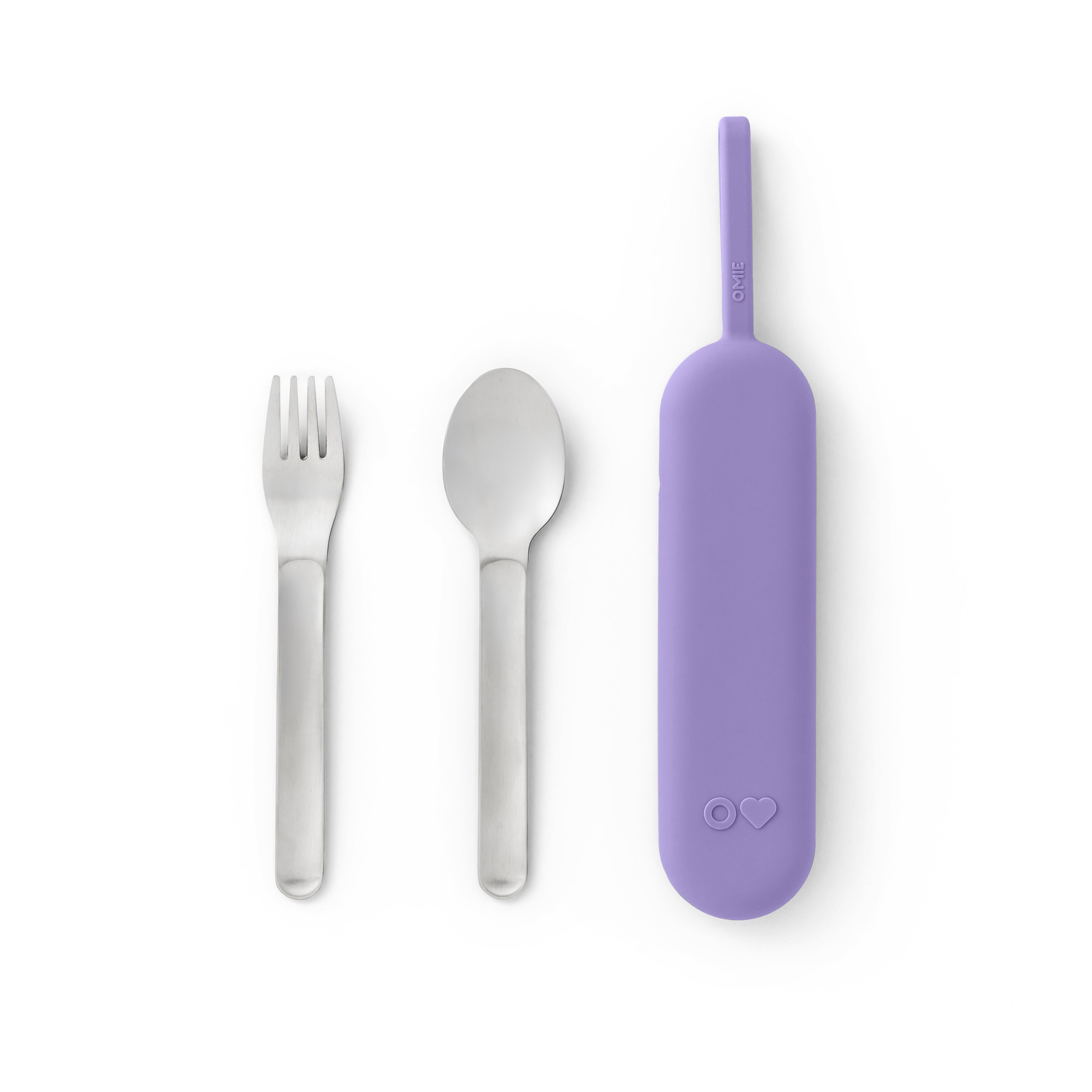 Omiebox - OmiePod UP Violette Siliconen Vork en Lepel Set
