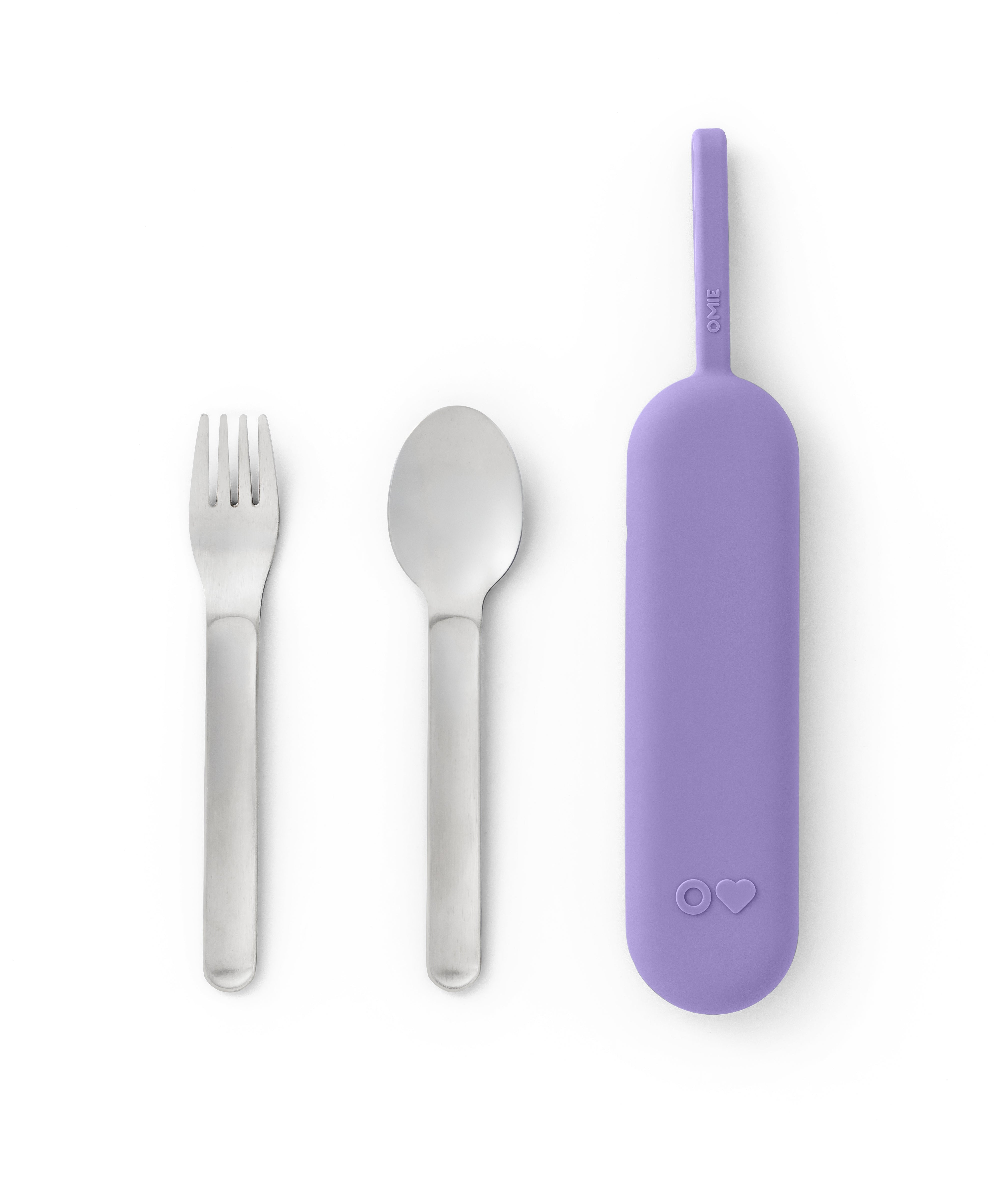 Omiebox - OmiePod UP Violette Siliconen Vork en Lepel Set