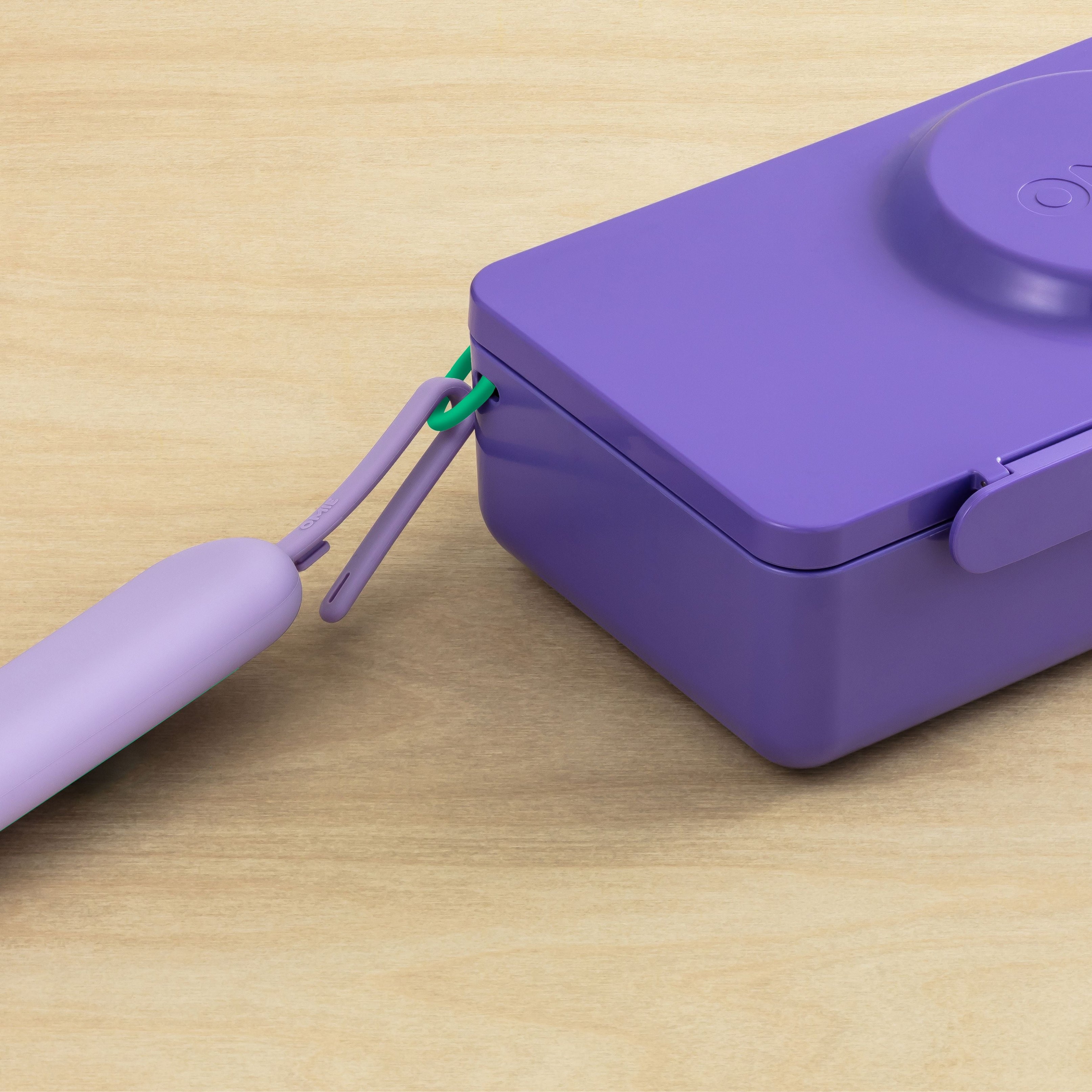 Omiebox - OmiePod UP Violette Siliconen Vork en Lepel Set