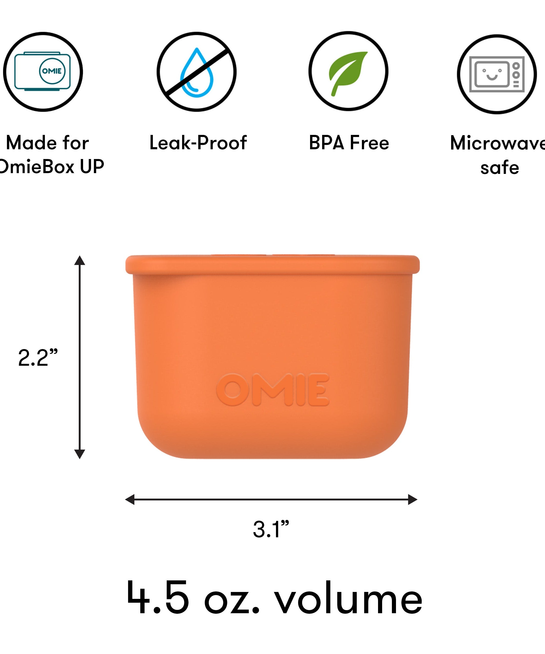 Omiebox - UP Bento Doos Binnenvakjes 2 stuks Blauw/Oranje