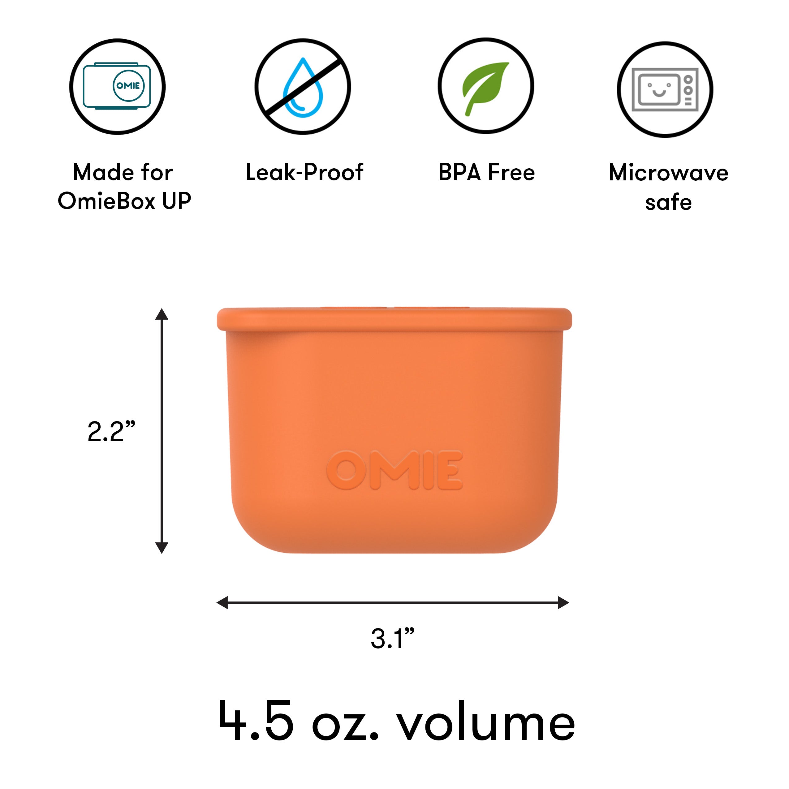 Omiebox - UP Bento Doos Binnenvakjes 2 stuks Blauw/Oranje