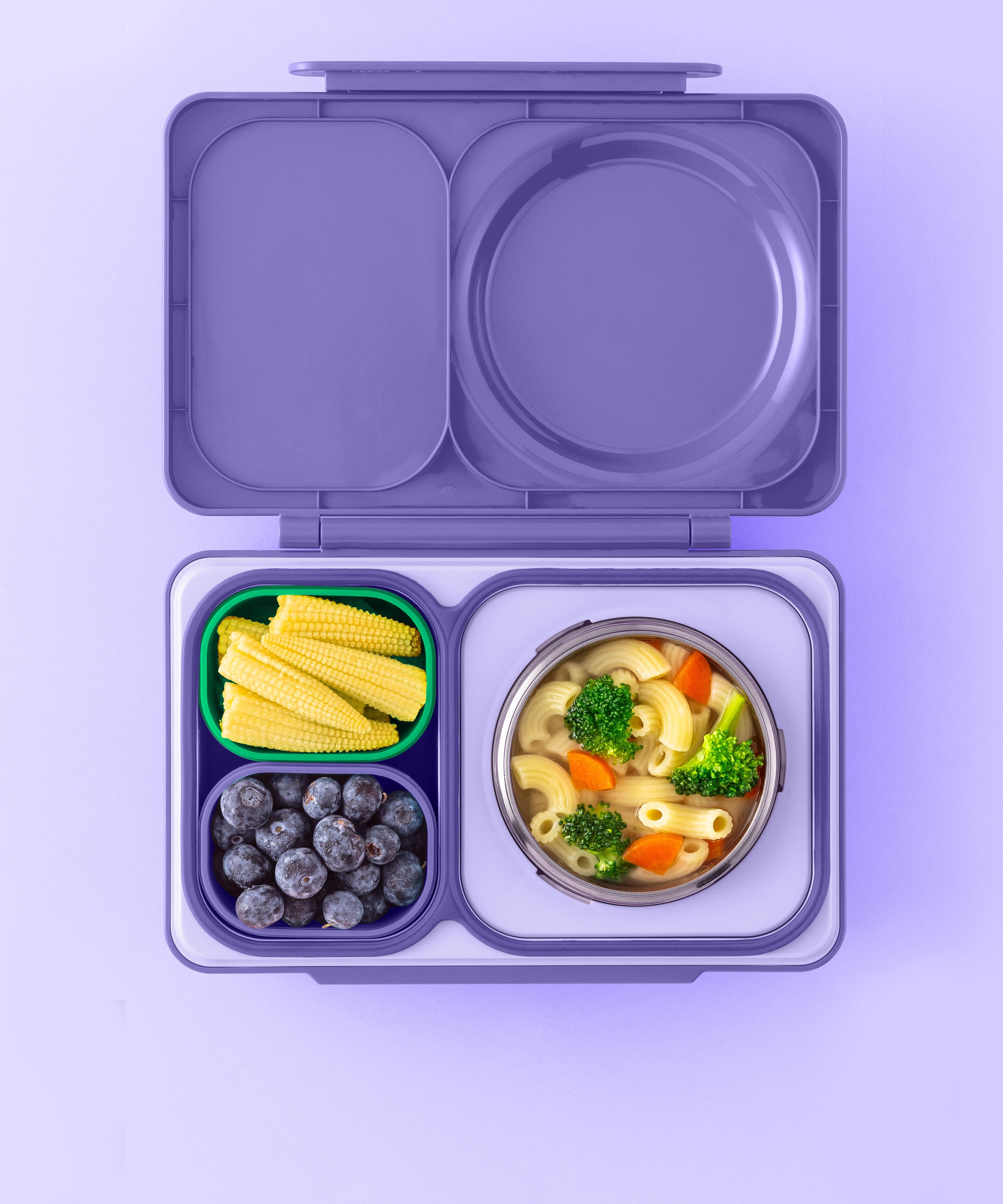 Omiebox - UP Bento Doos Binnenvakjes 2 stuks Paars/Groen