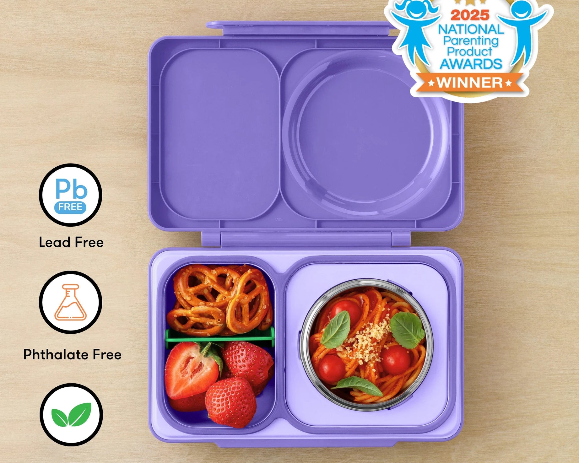 Omiebox - UP Warmte Geïsoleerde 2e Generatie Galaksi Paarse Bento Lunchbox
