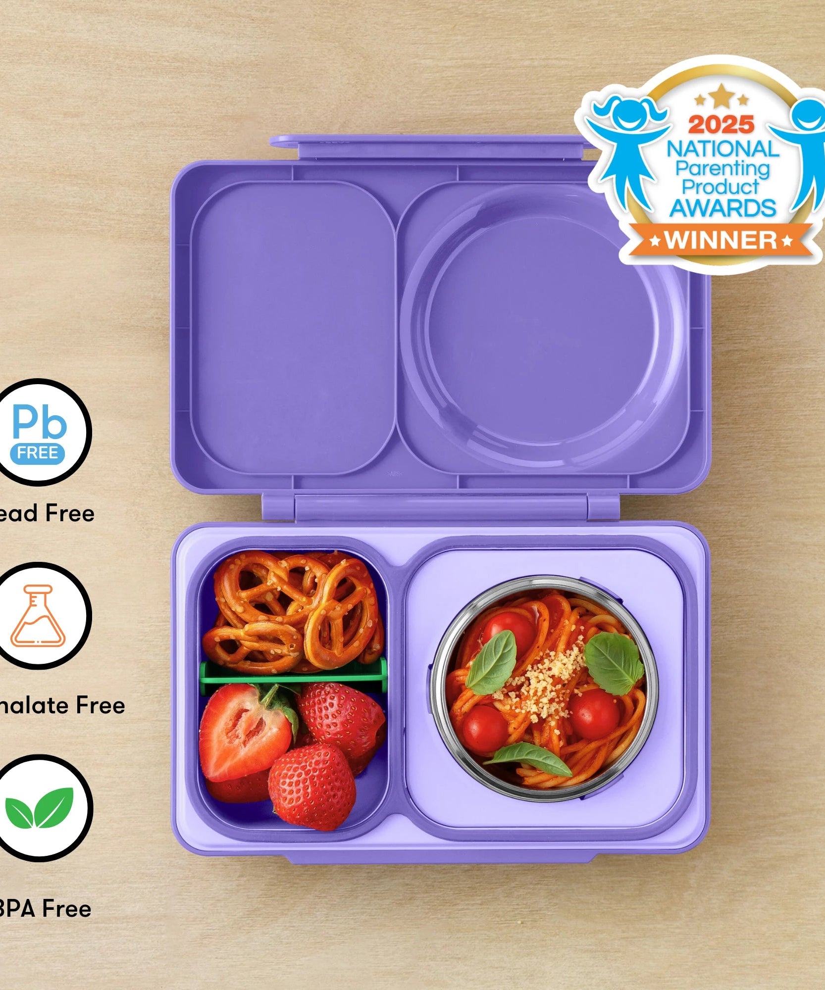 Omiebox - UP Warmte Geïsoleerde 2e Generatie Galaksi Paarse Bento Lunchbox