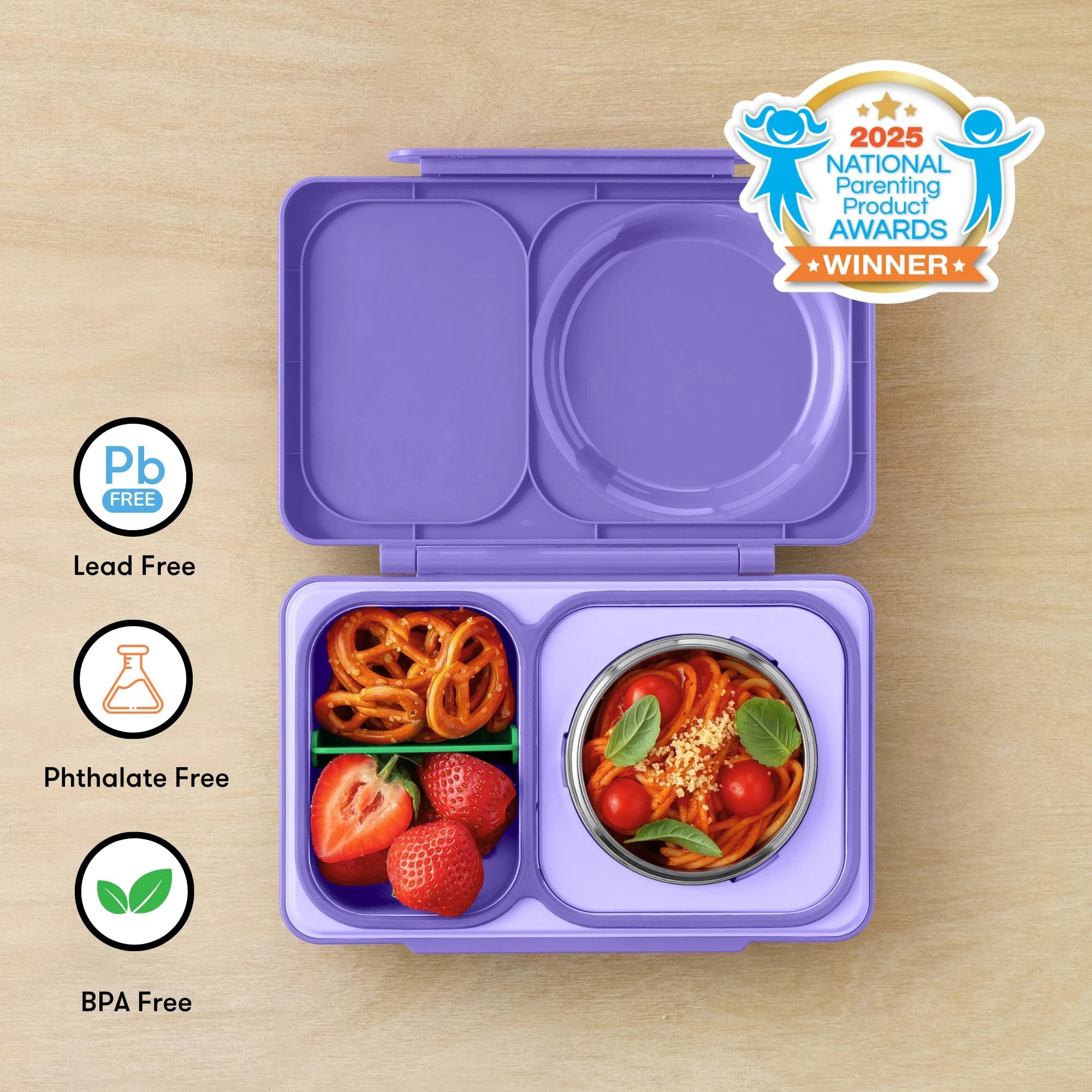 Omiebox - UP Warmte Geïsoleerde 2e Generatie Galaksi Paarse Bento Lunchbox