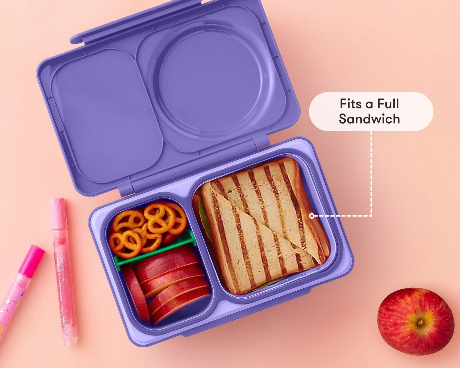 Omiebox - UP Warmte Geïsoleerde 2e Generatie Galaksi Paarse Bento Lunchbox