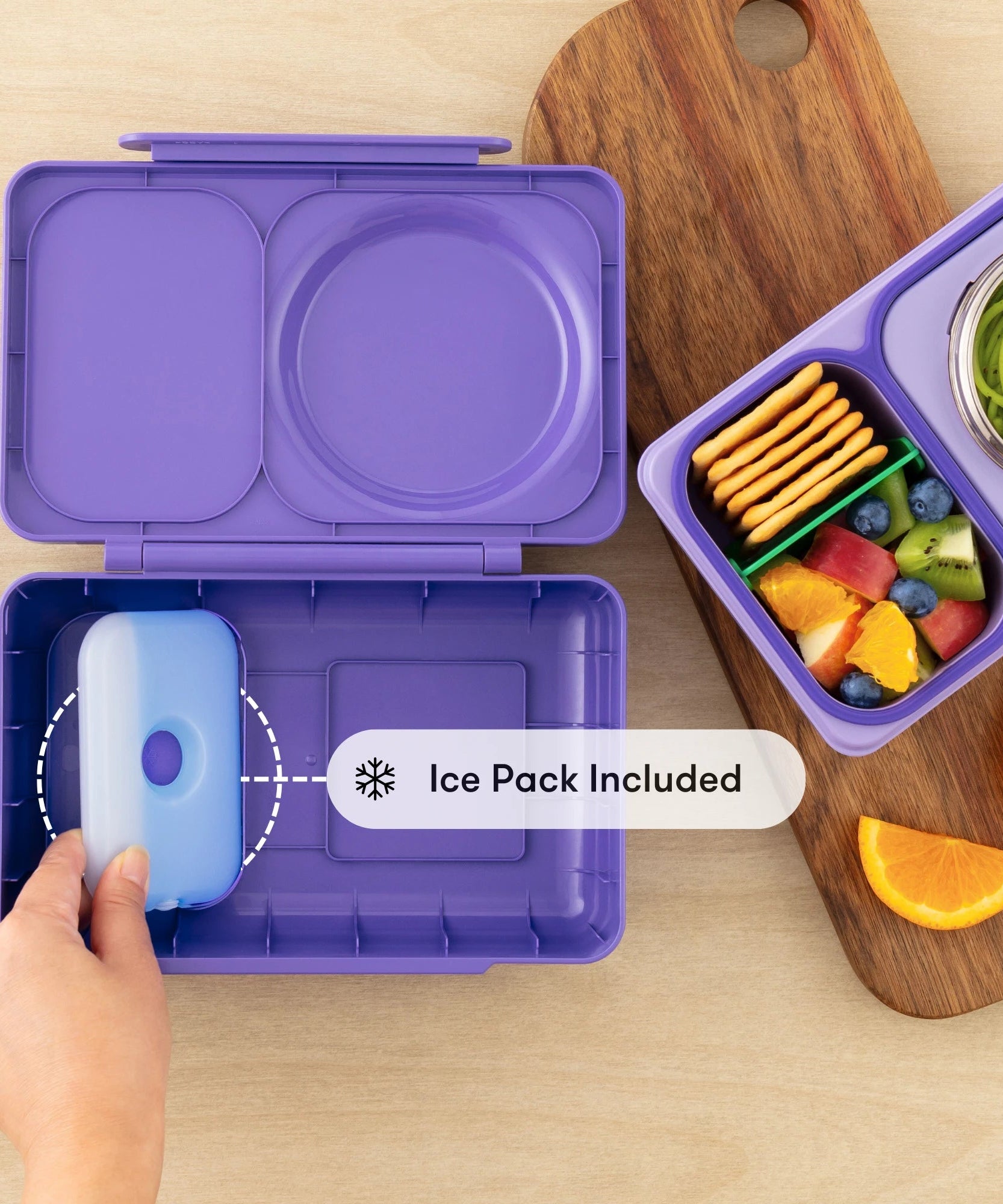 Omiebox - UP Warmte Geïsoleerde 2e Generatie Galaksi Paarse Bento Lunchbox