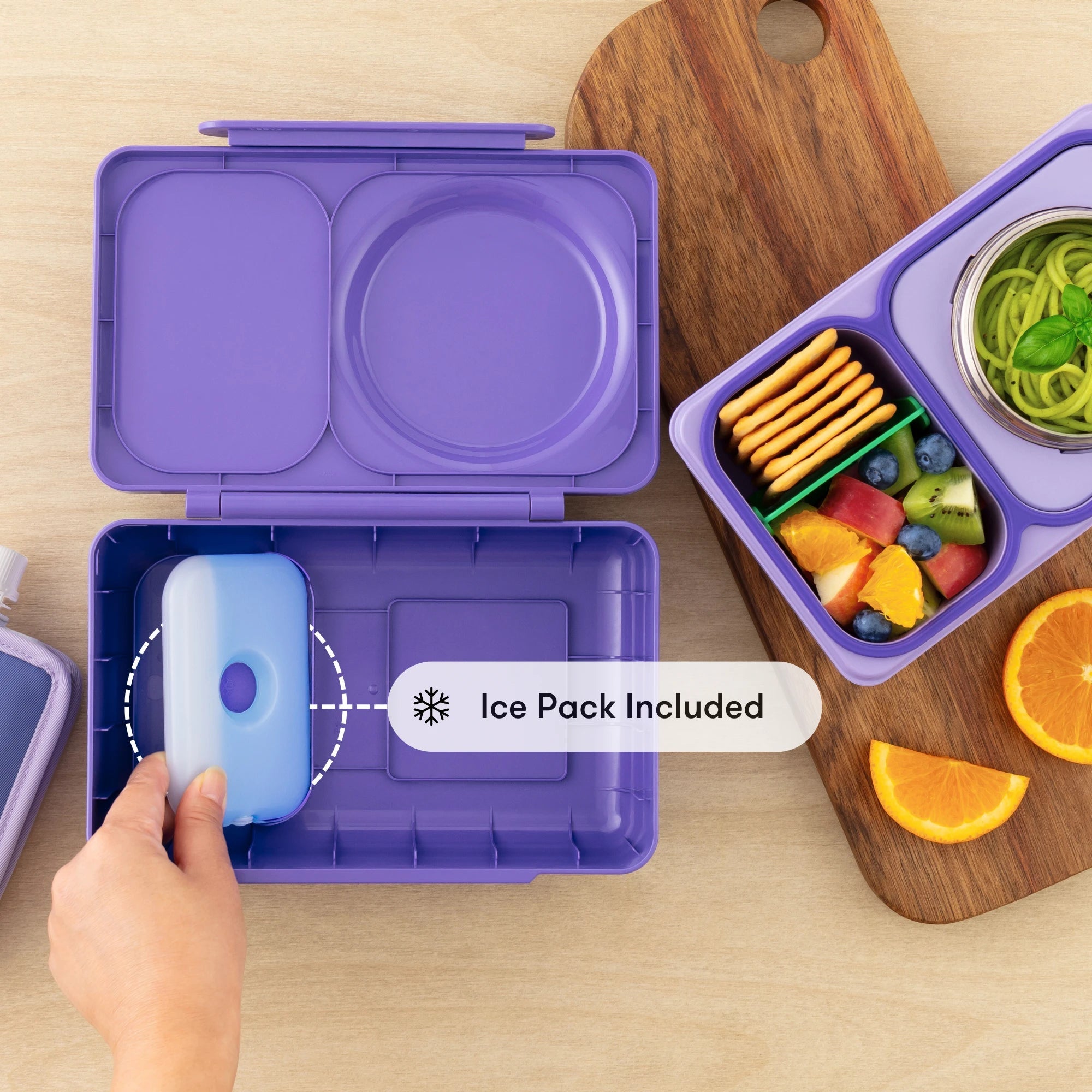 Omiebox - UP Warmte Geïsoleerde 2e Generatie Galaksi Paarse Bento Lunchbox