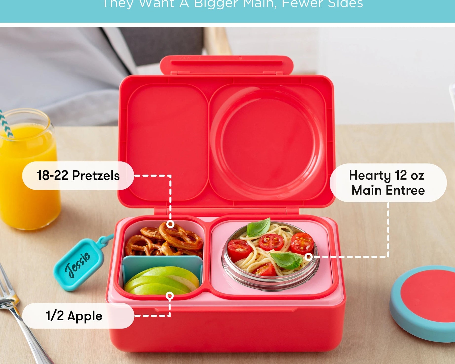 Omiebox - UP Warmte Geïsoleerde 2e Generatie Kersenroze Bento Lunchbox
