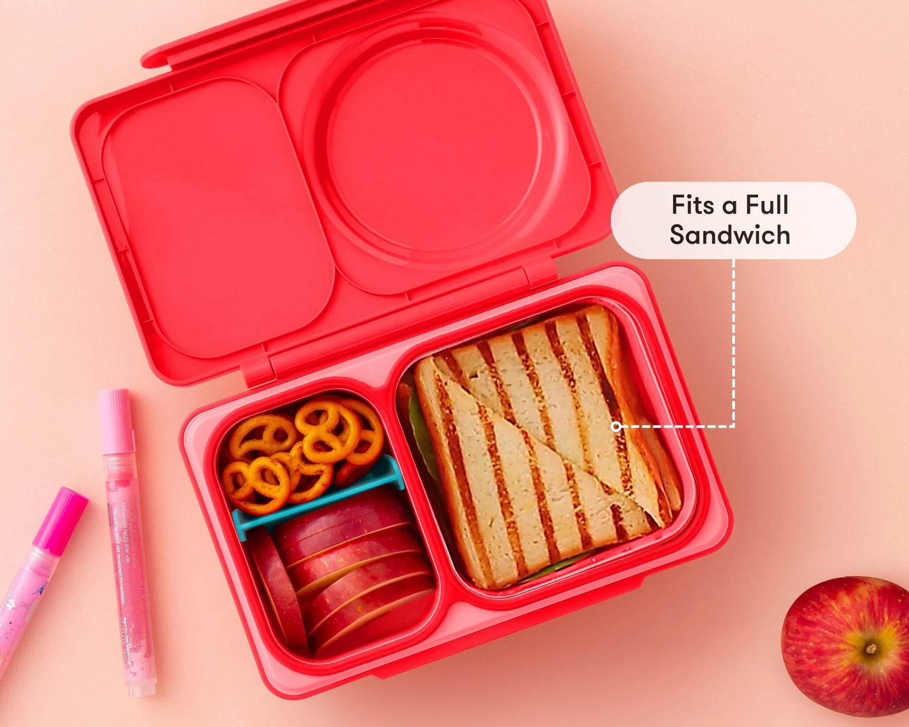 Omiebox - UP Warmte Geïsoleerde 2e Generatie Kersenroze Bento Lunchbox