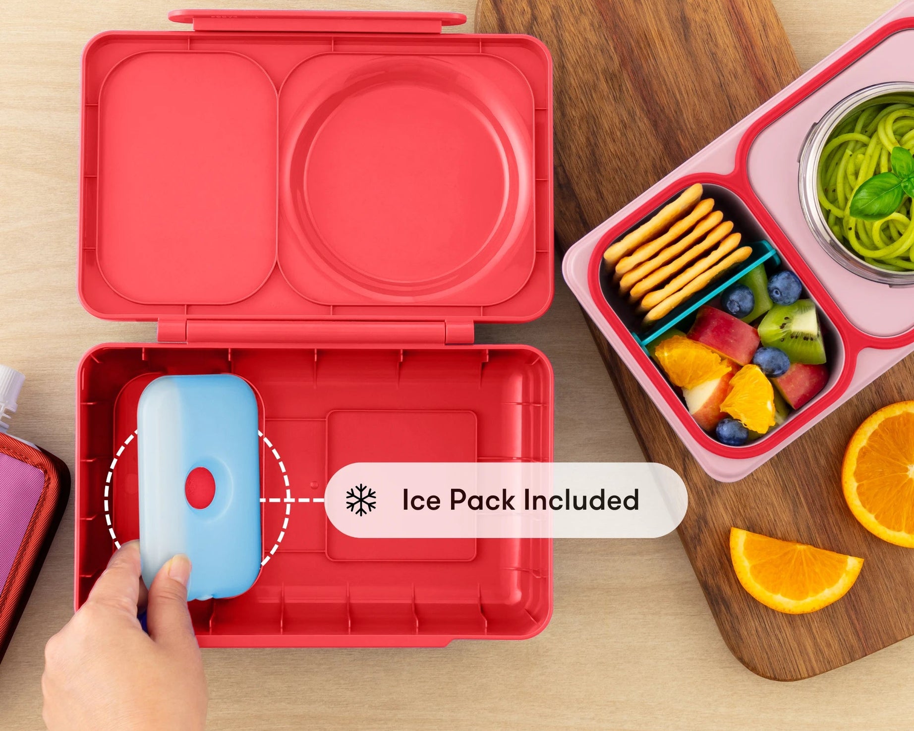 Omiebox - UP Warmte Geïsoleerde 2e Generatie Kersenroze Bento Lunchbox