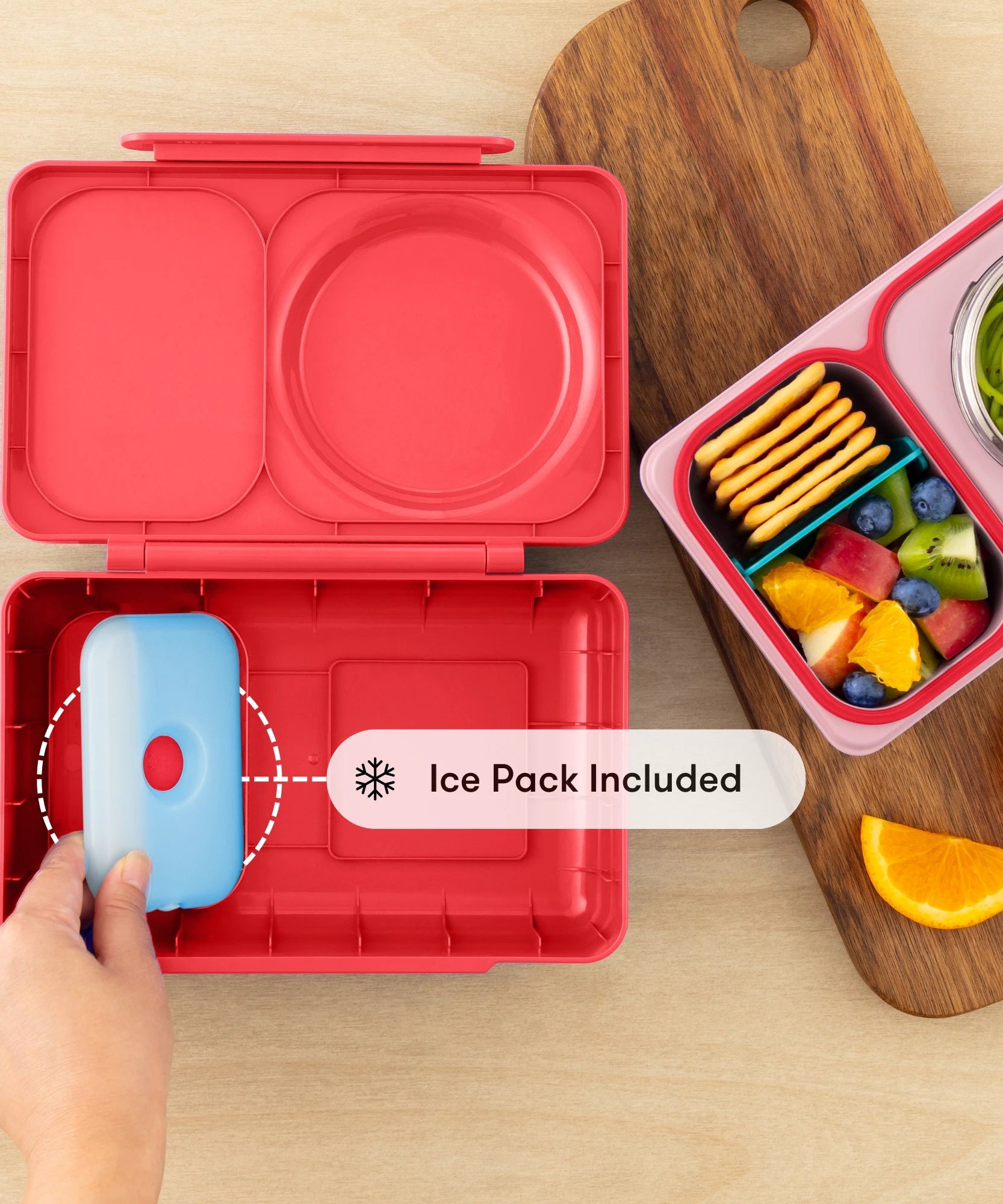 Omiebox - UP Warmte Geïsoleerde 2e Generatie Kersenroze Bento Lunchbox