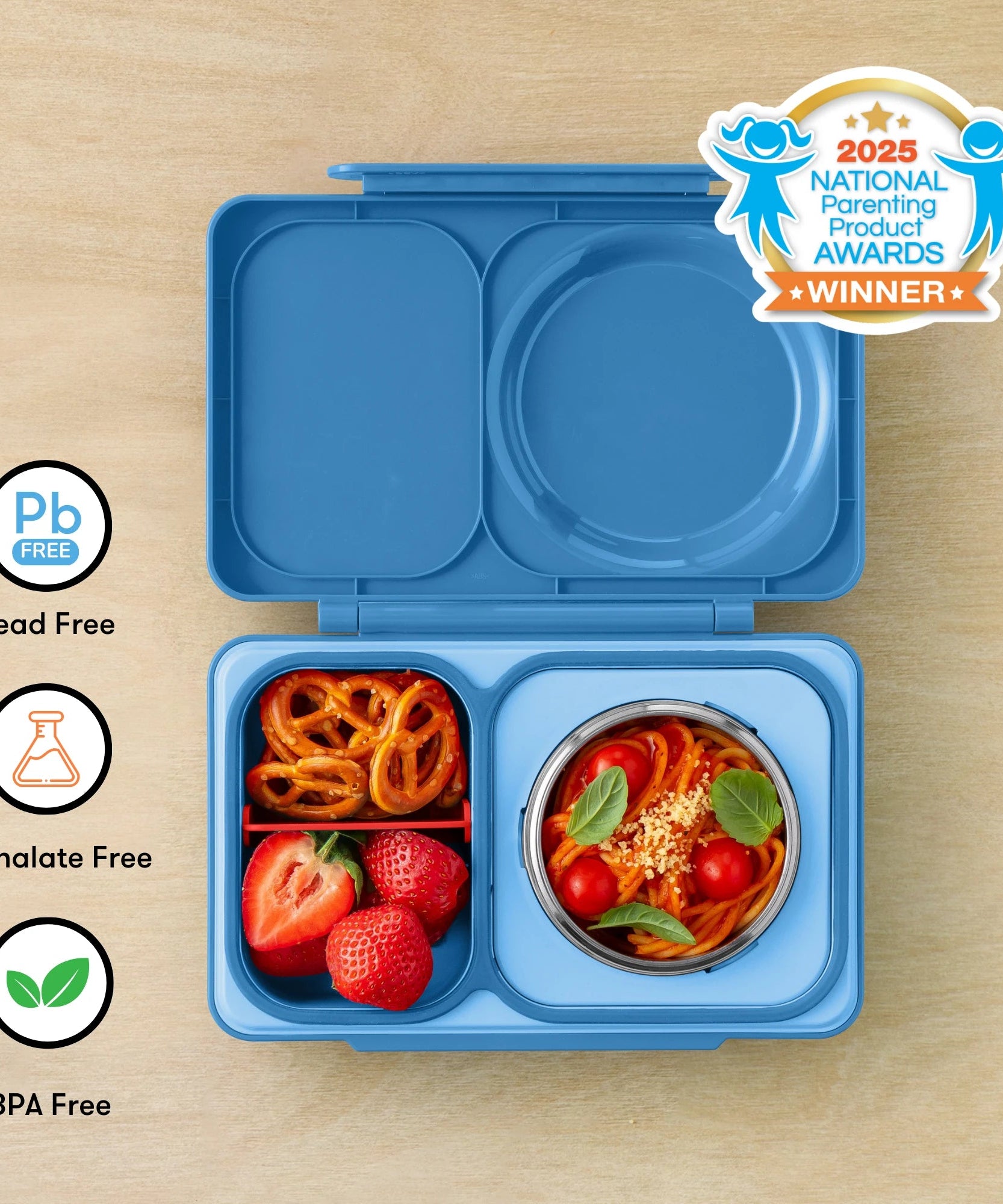 Omiebox - UP Warmte Geïsoleerde 2e Generatie Kosmisch Blauwe Bento Lunchbox