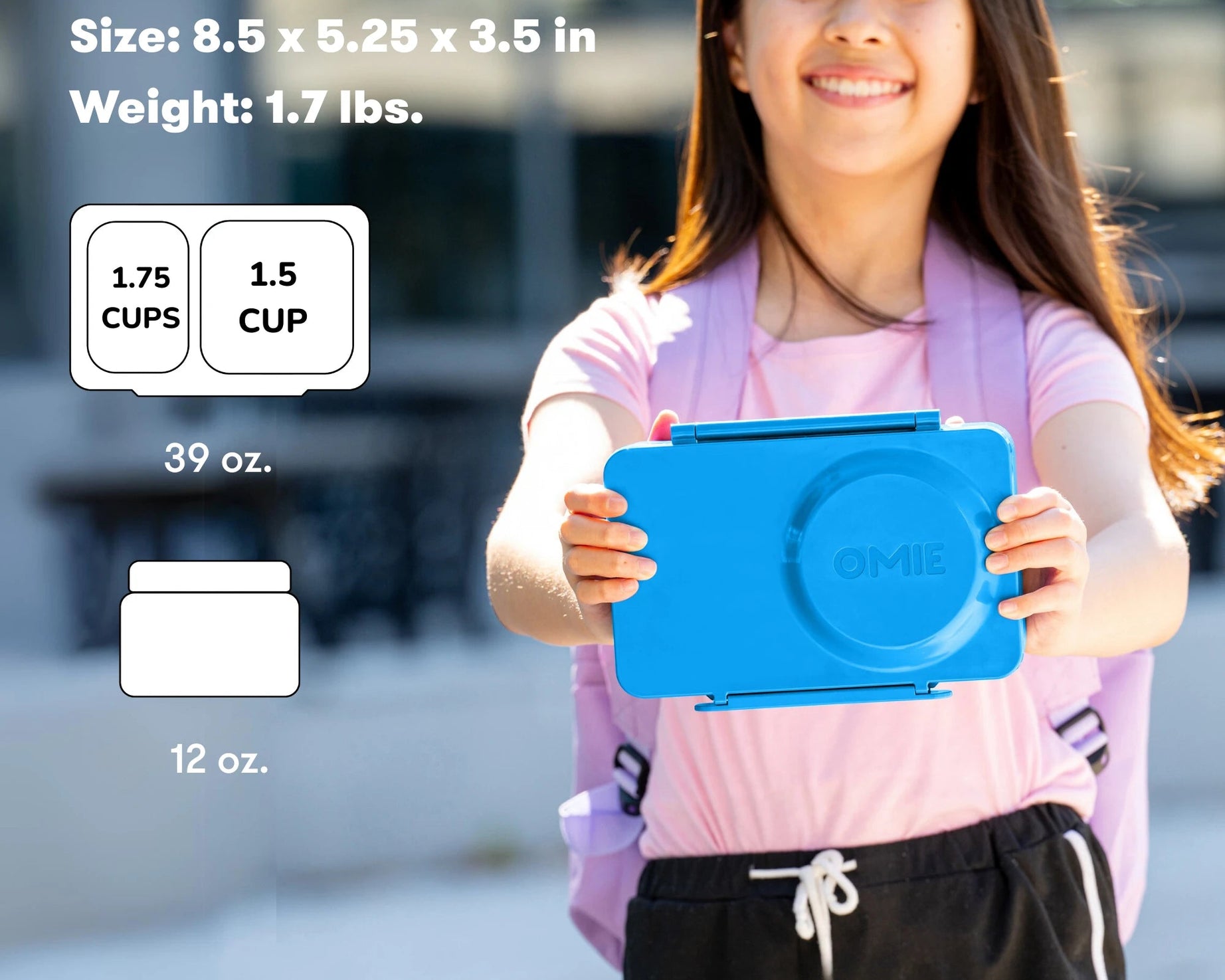 Omiebox - UP Warmte Geïsoleerde 2e Generatie Kosmisch Blauwe Bento Lunchbox