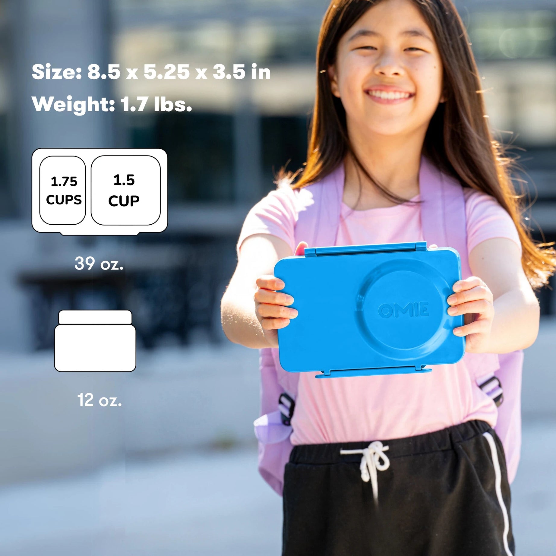 Omiebox - UP Warmte Geïsoleerde 2e Generatie Kosmisch Blauwe Bento Lunchbox