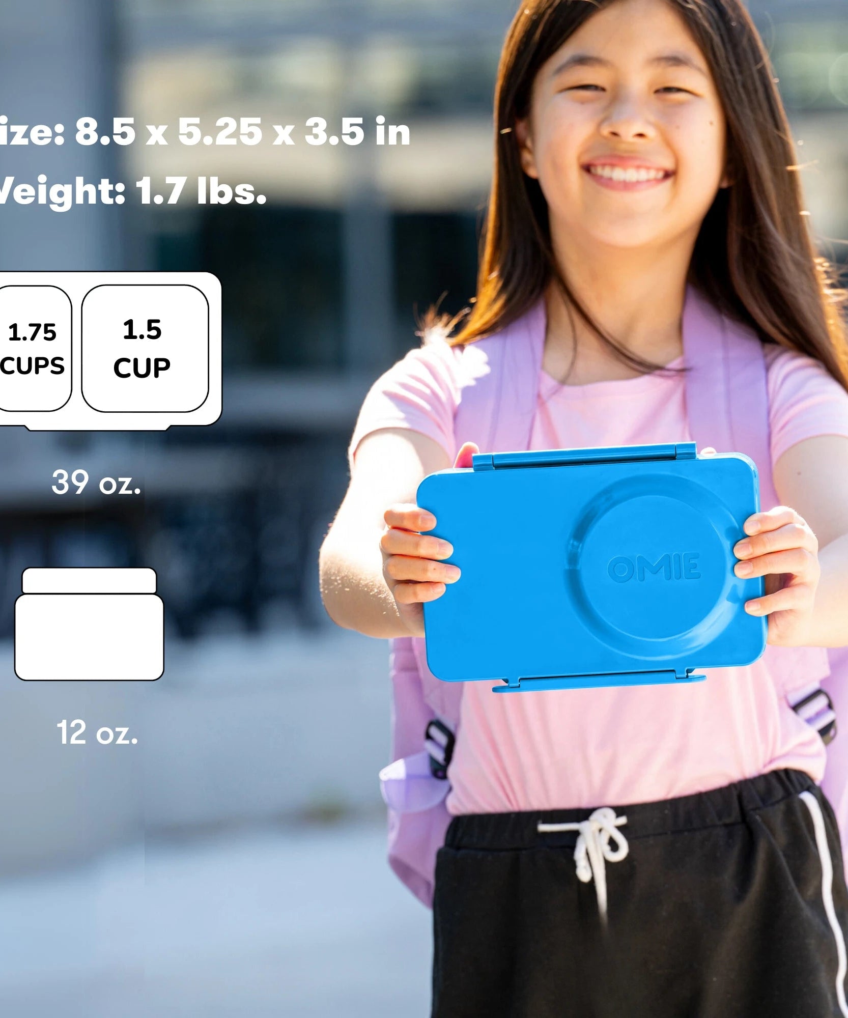 Omiebox - UP Warmte Geïsoleerde 2e Generatie Kosmisch Blauwe Bento Lunchbox