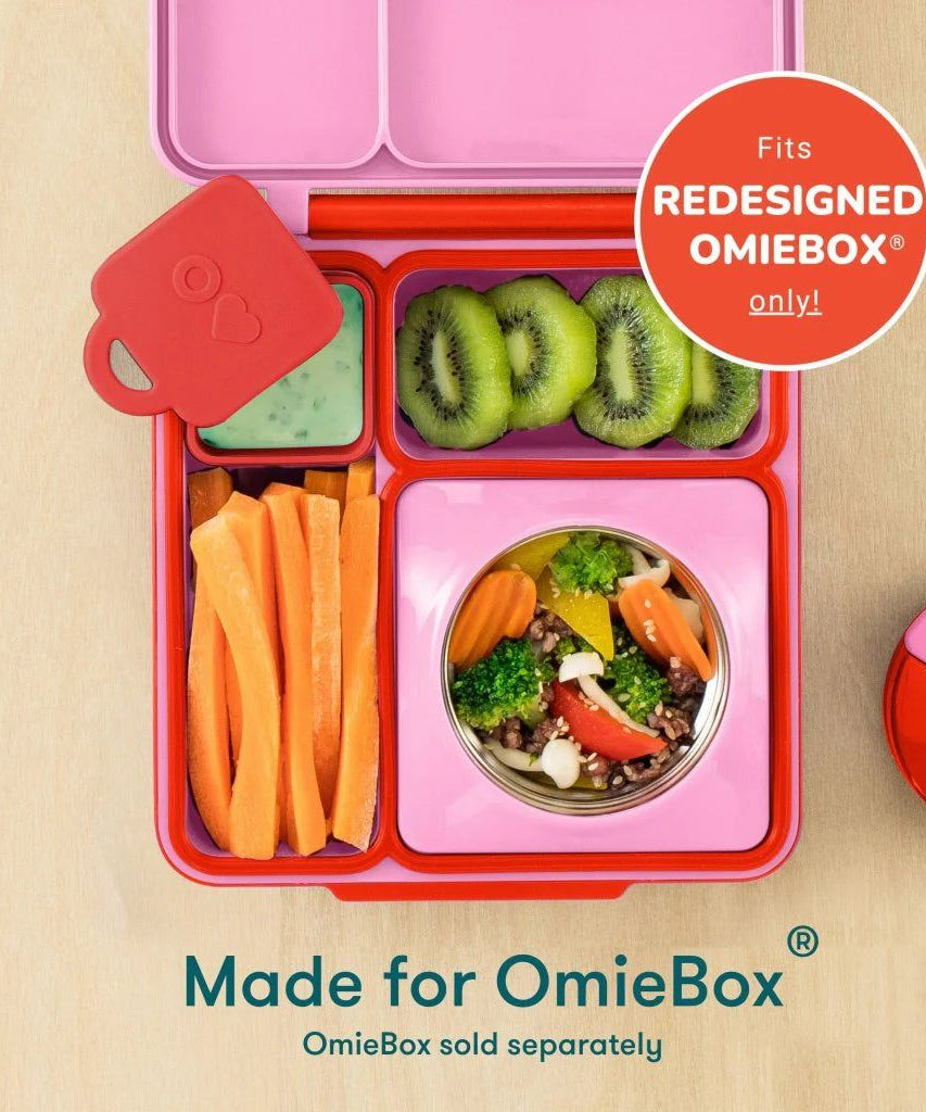 OmieBox Bento Kutusu İç Bölme Kapları 2li Pembe ve Turkuaz-Dinossi