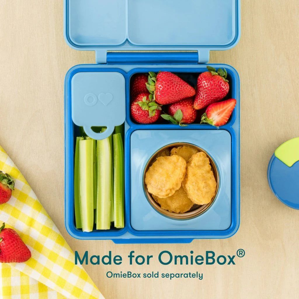 OmieBox Bento Kutusu İç Bölme Kapları 2li Pembe ve Turkuaz-Dinossi