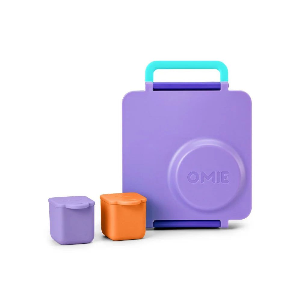 OmieBox Bento Kutusu İç Bölme Kapları 2li Pembe ve Turkuaz-Dinossi