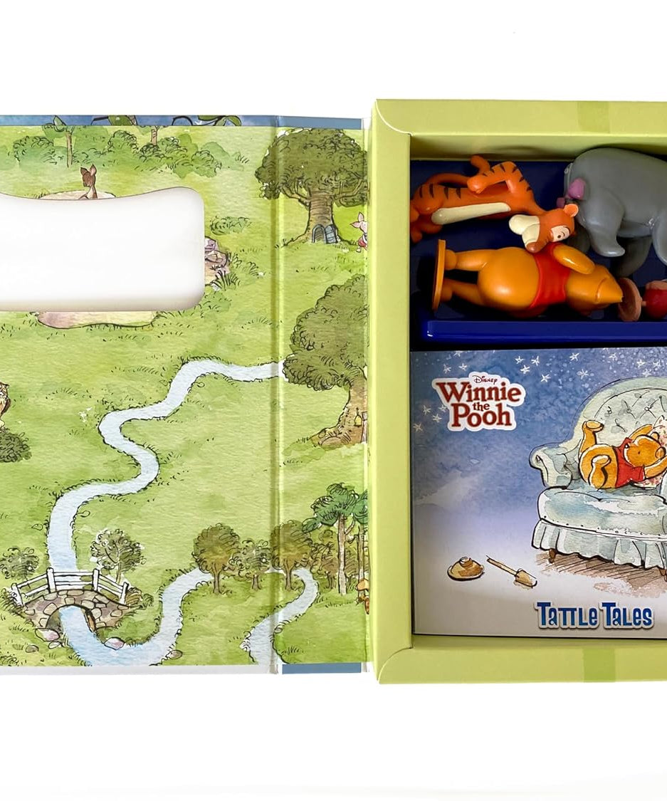Phidal - Winnie de Poeh Tattle Tales figuur speelgoed Engels activiteit- en verhaalboek