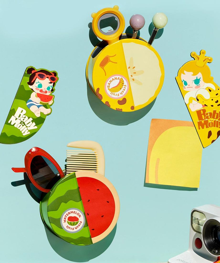 Pop Mart - Originele Baby Molly Fruitige Geur Serie Magnetisch Gesloten Opbergdoos Set