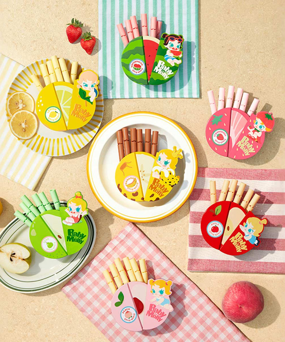 Pop Mart - Originele Baby Molly Fruitige Geur Serie Magnetisch Gesloten Opbergdoos Set