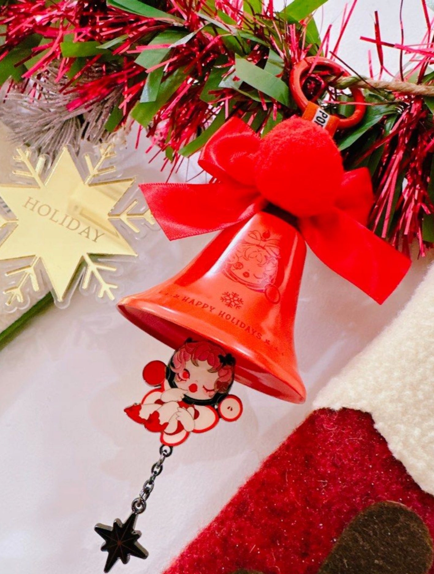 Pop Mart - Originele Skullpanda Happy Holidays Boomversiering