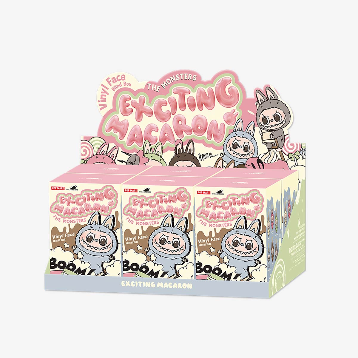 Pop Mart - Originele Labubu DE MONSTERS: Spannende Macaron Vinyl Pluche Pop Verrassingsblinddoos