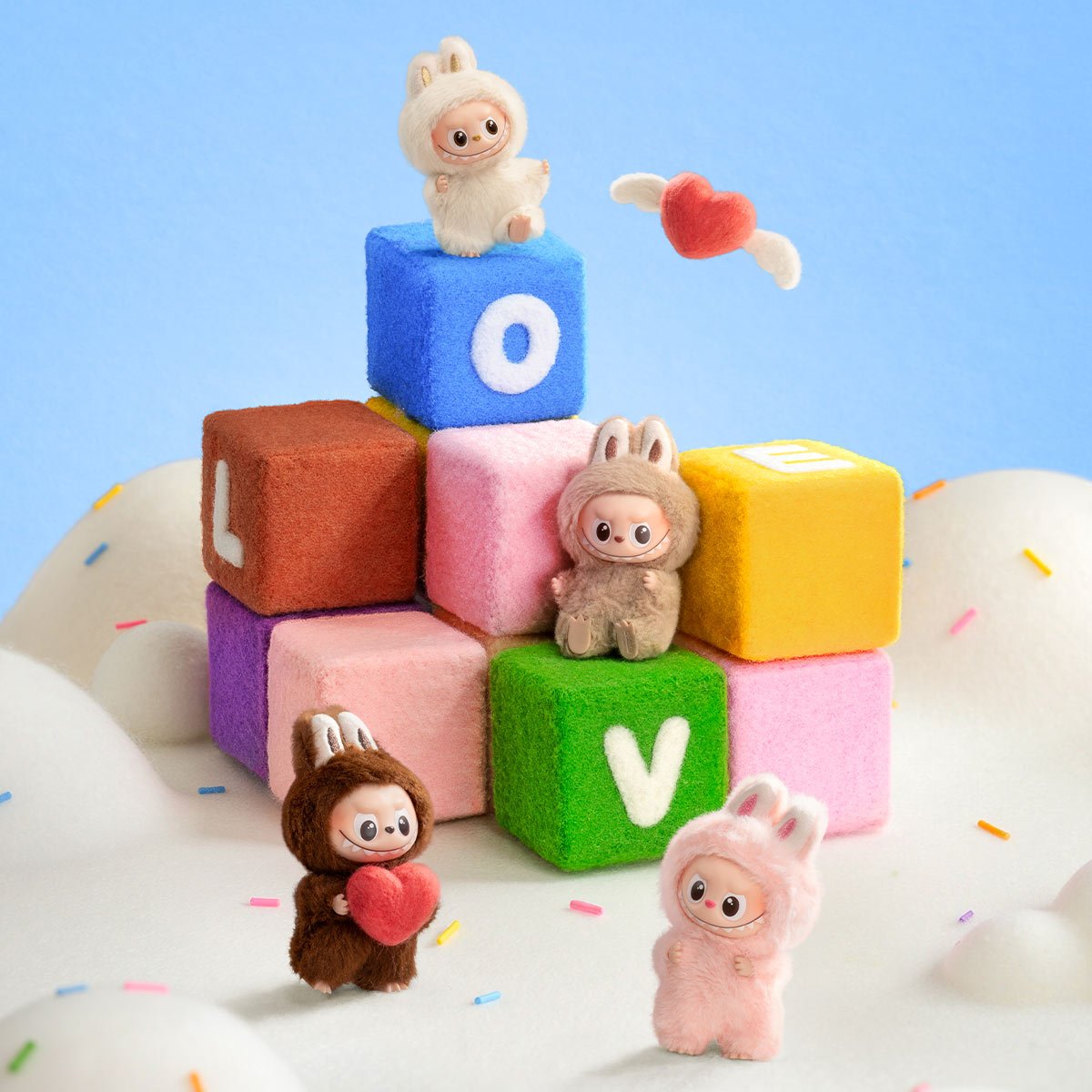 Pop Mart - Originele The Monsters Speld Voor Liefde Pluche Sleutelhanger N-Z