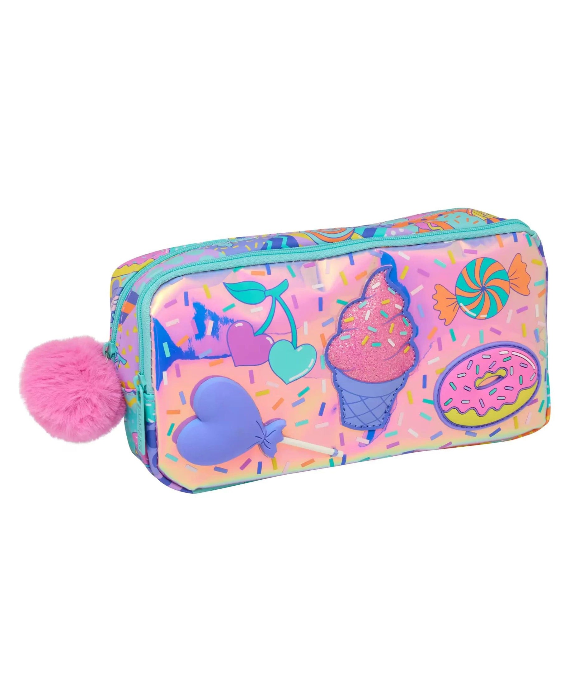 Smiggle - Away Çift Gözlü Kalem Kutusu - Dinossi