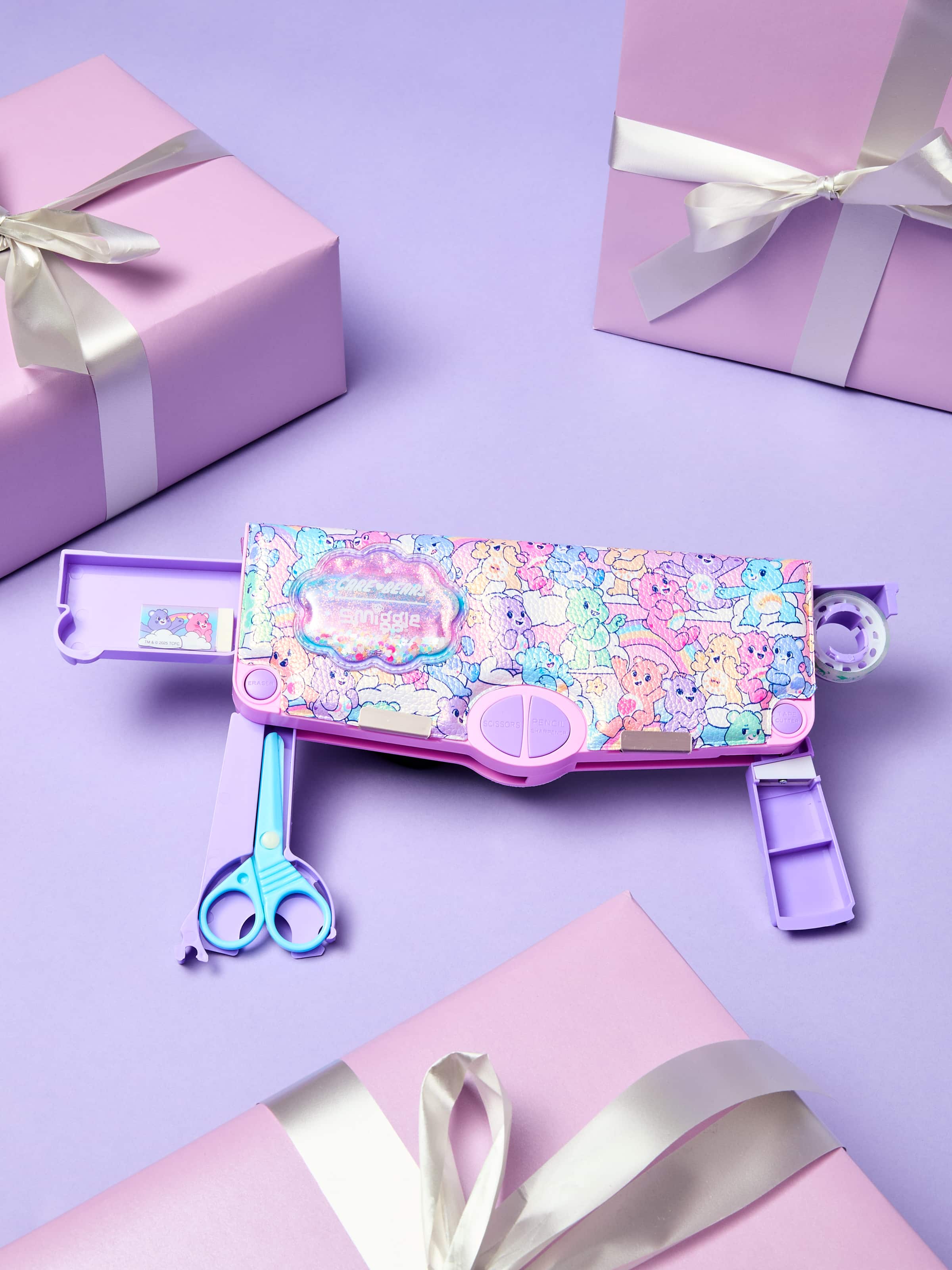 Smiggle - Bears Poput Automatische Pennendoos en Kantoorbenodigdheden Set