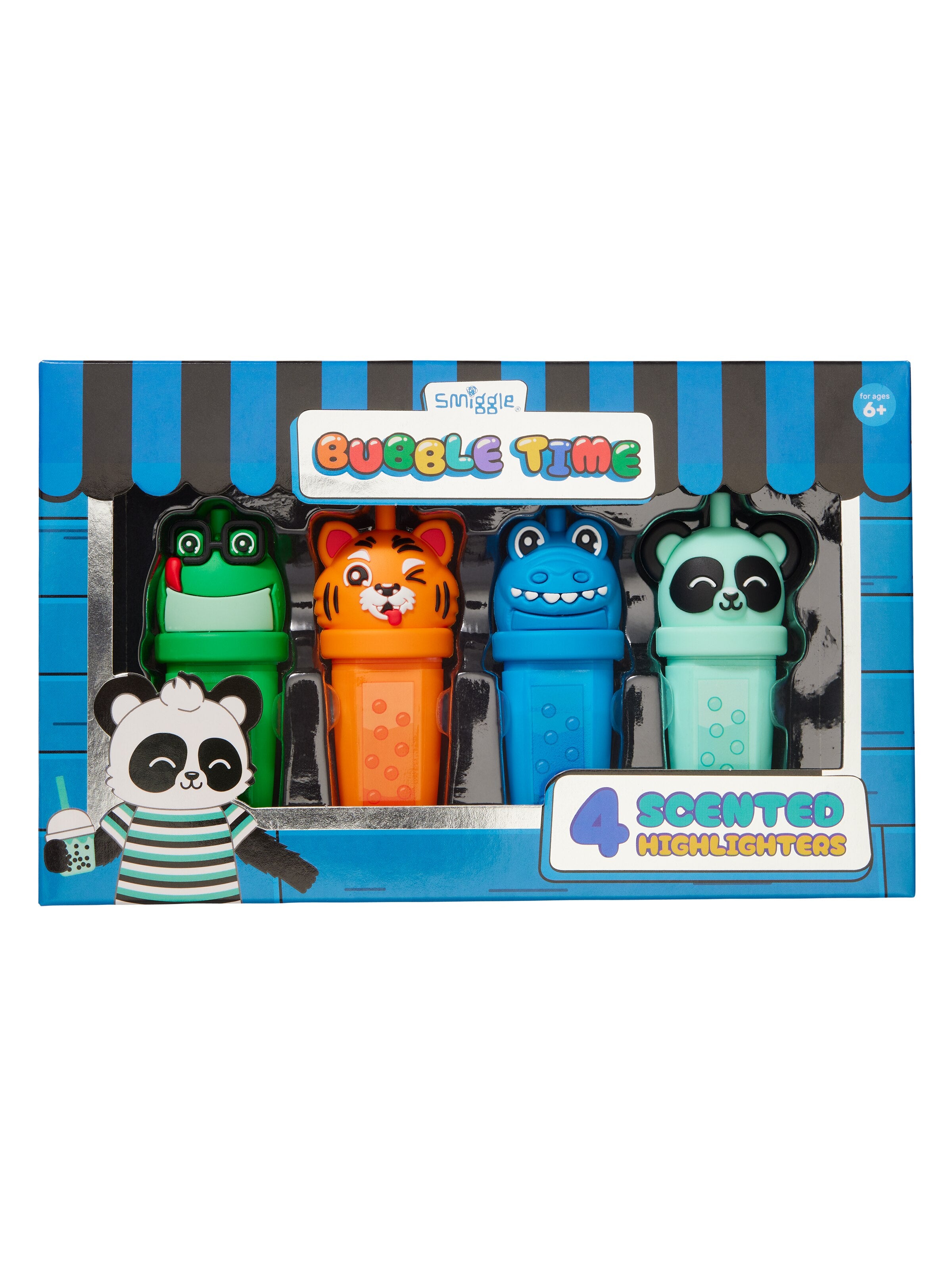 Smiggle - Bubble Time Fosforlu markeerstift 4-delige pen set