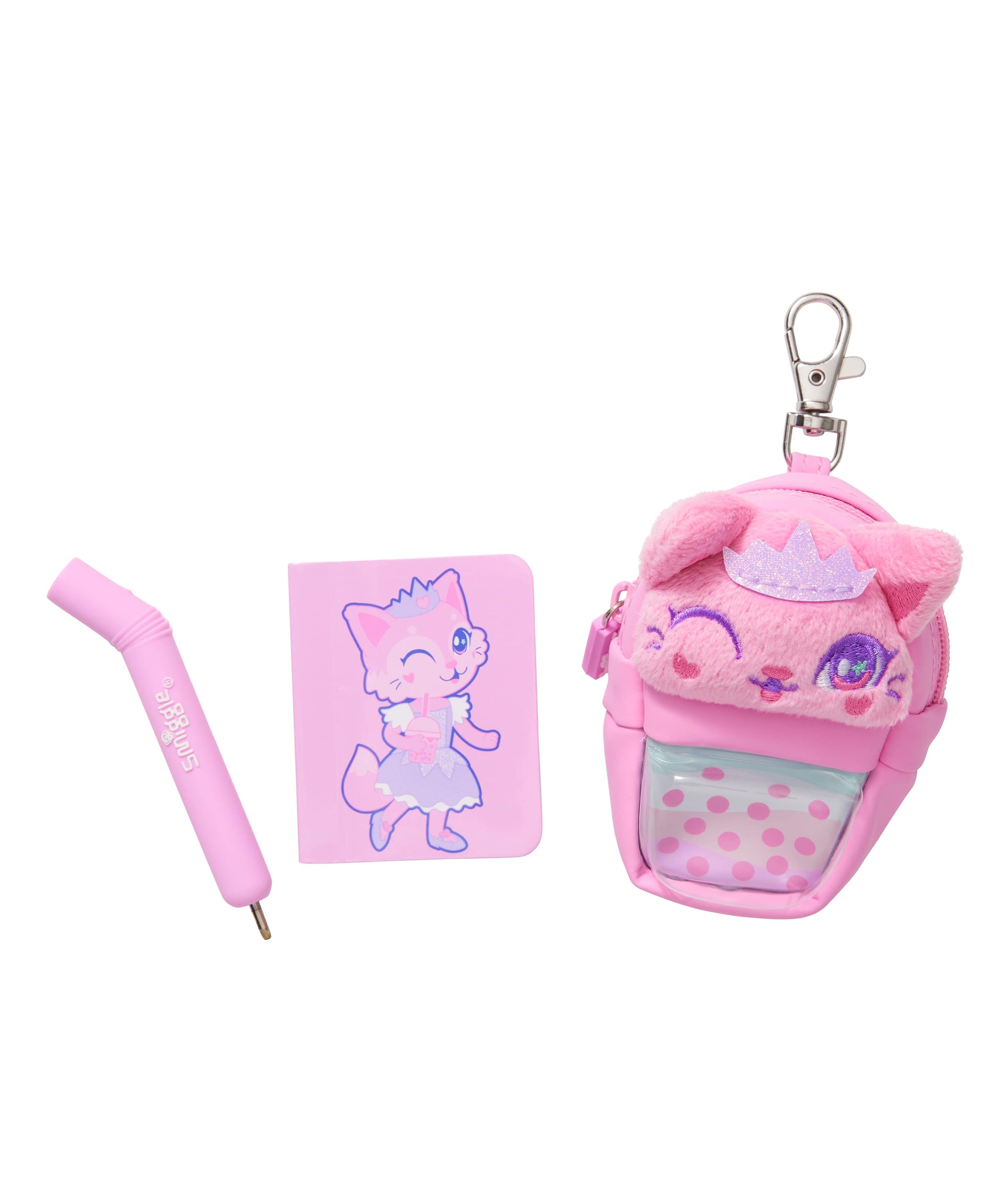 Smiggle - Bubble Time Mini Pen en Notitieboekje Sleutelhanger