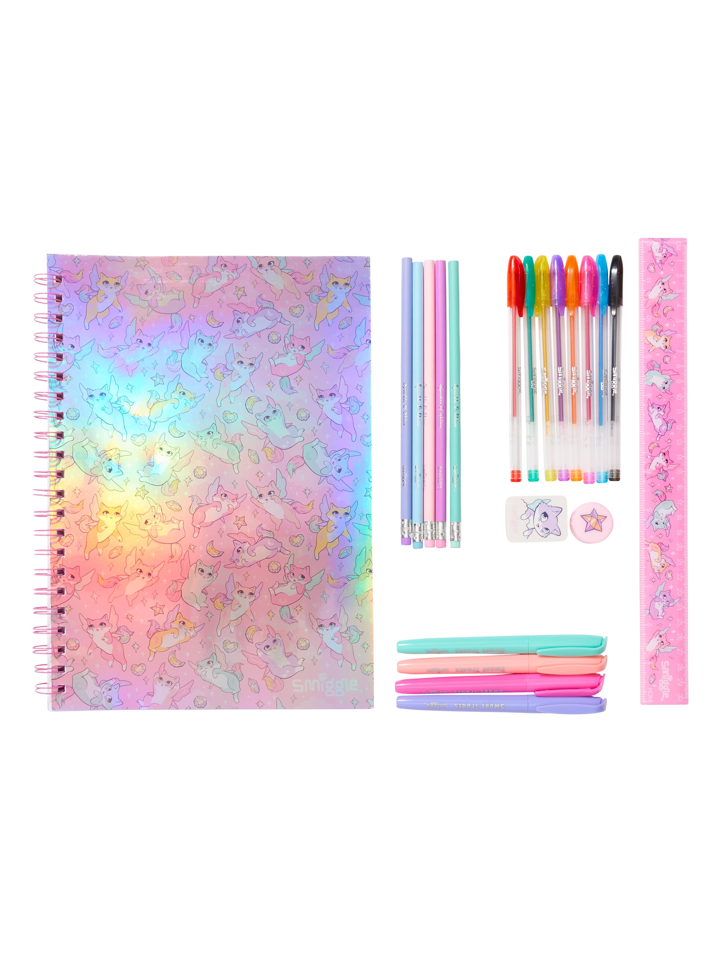 Smiggle - Happy Tales 22 Parça Dev Kırtasiye Seti - Dinossi