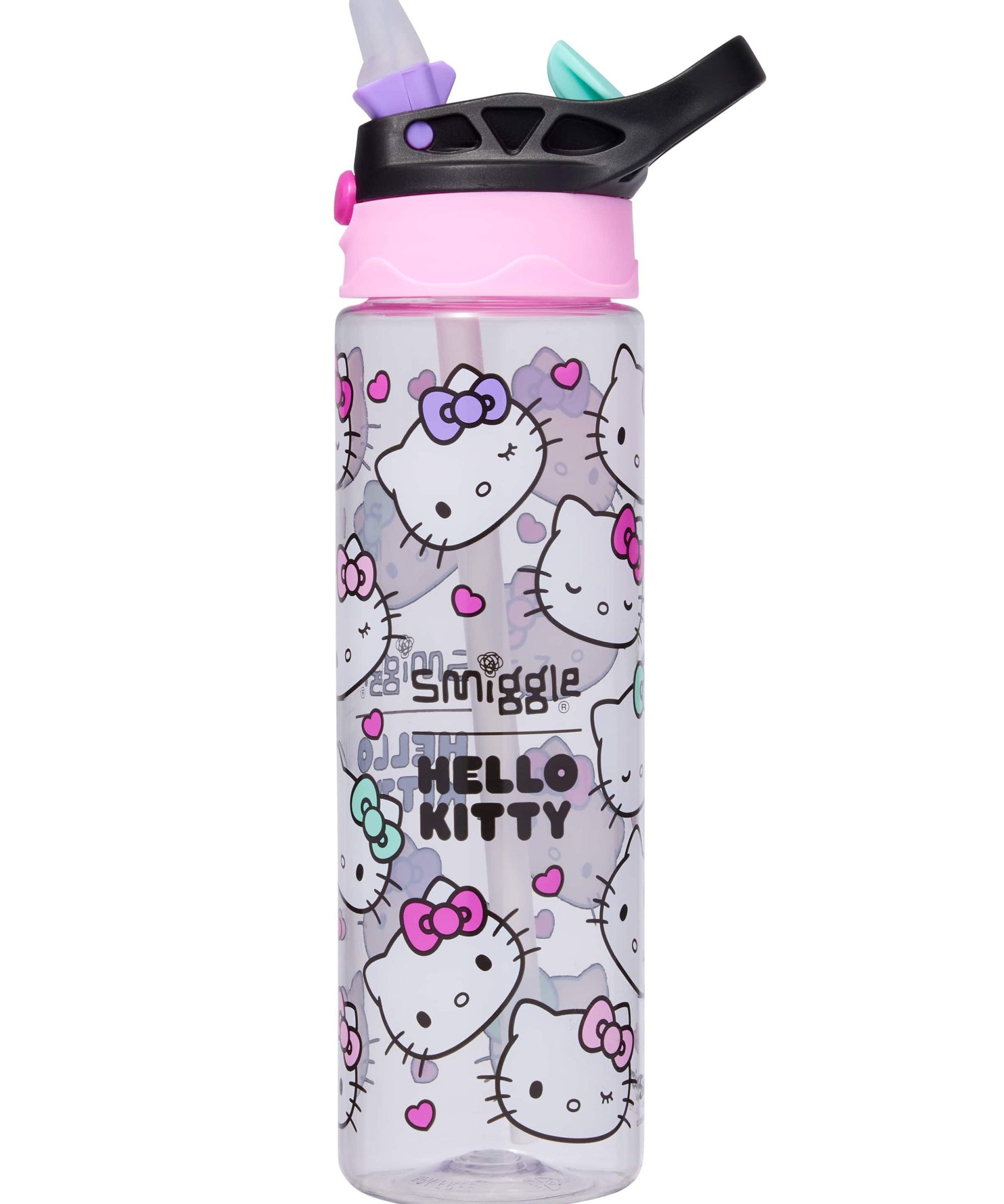 Smiggle - Hello Kitty BPA-vrije Automatische Drinkbeker met Rietje 650ML Drinkfles
