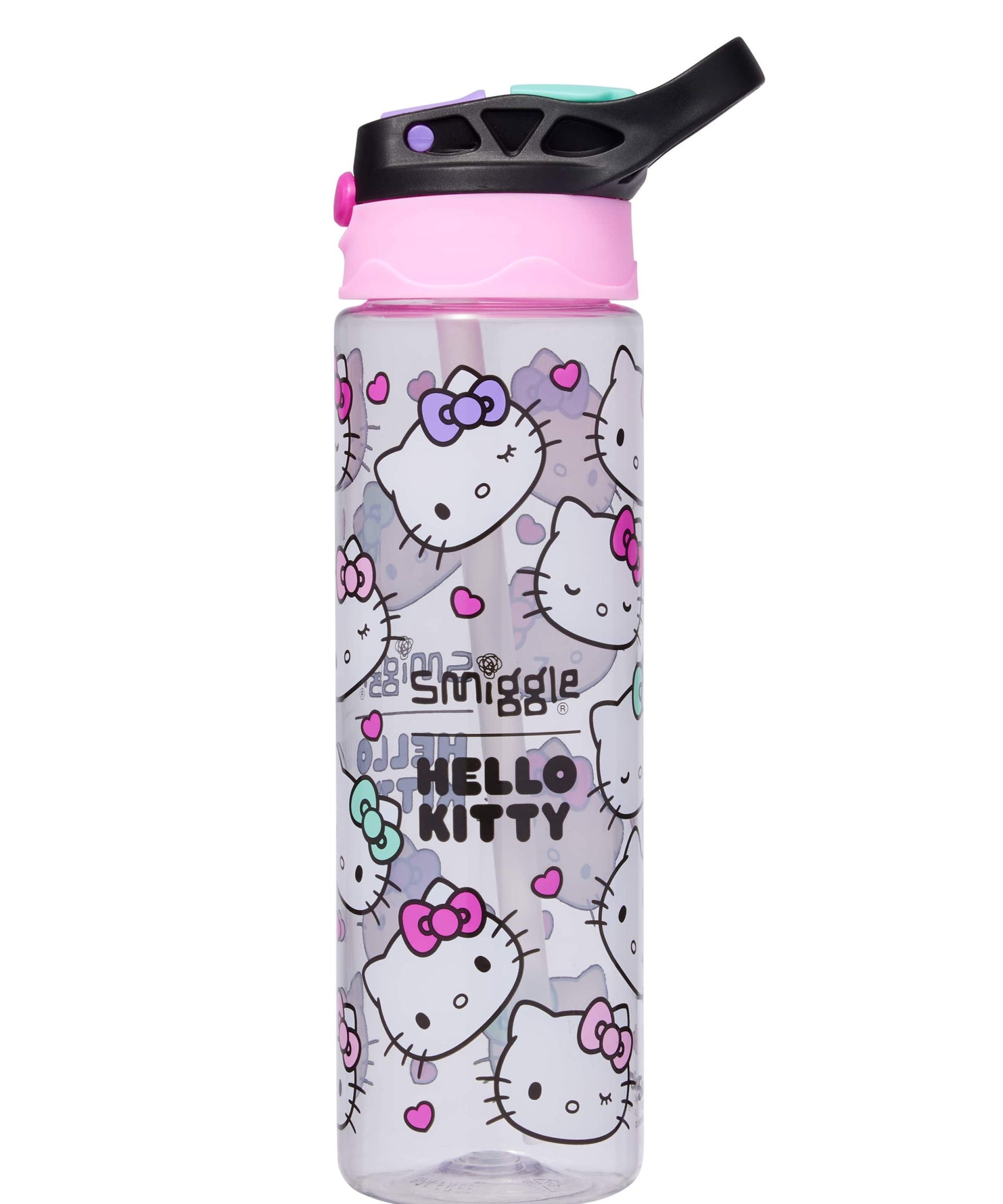 Smiggle - Hello Kitty BPA-vrije Automatische Drinkbeker met Rietje 650ML Drinkfles