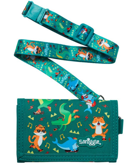 Smiggle - Lets Play Askılı Çocuk Cüzdanı - Dinossi