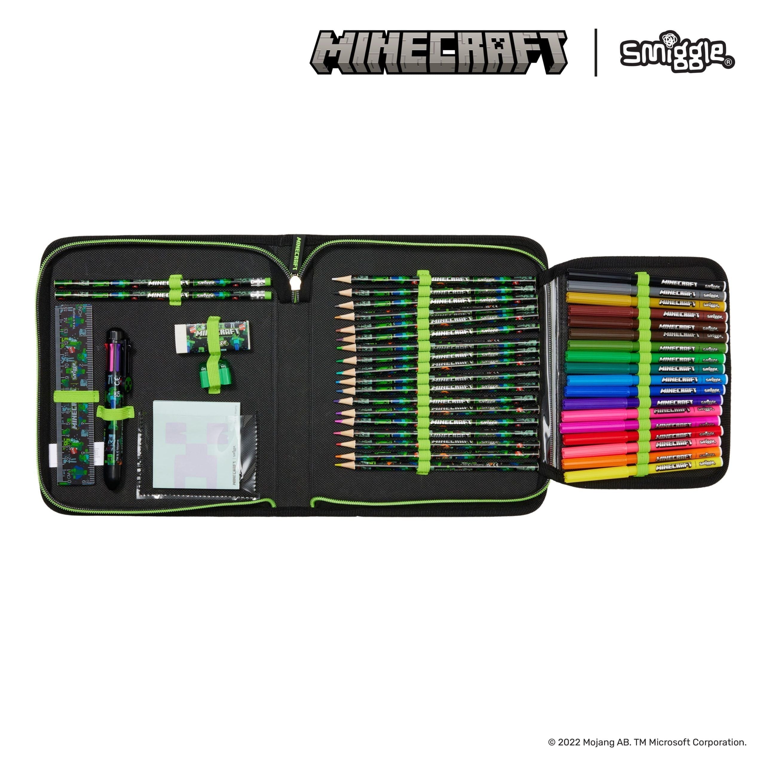 Smiggle - Minecraft Kantoorbenodigdheden Set en Pennenbakje