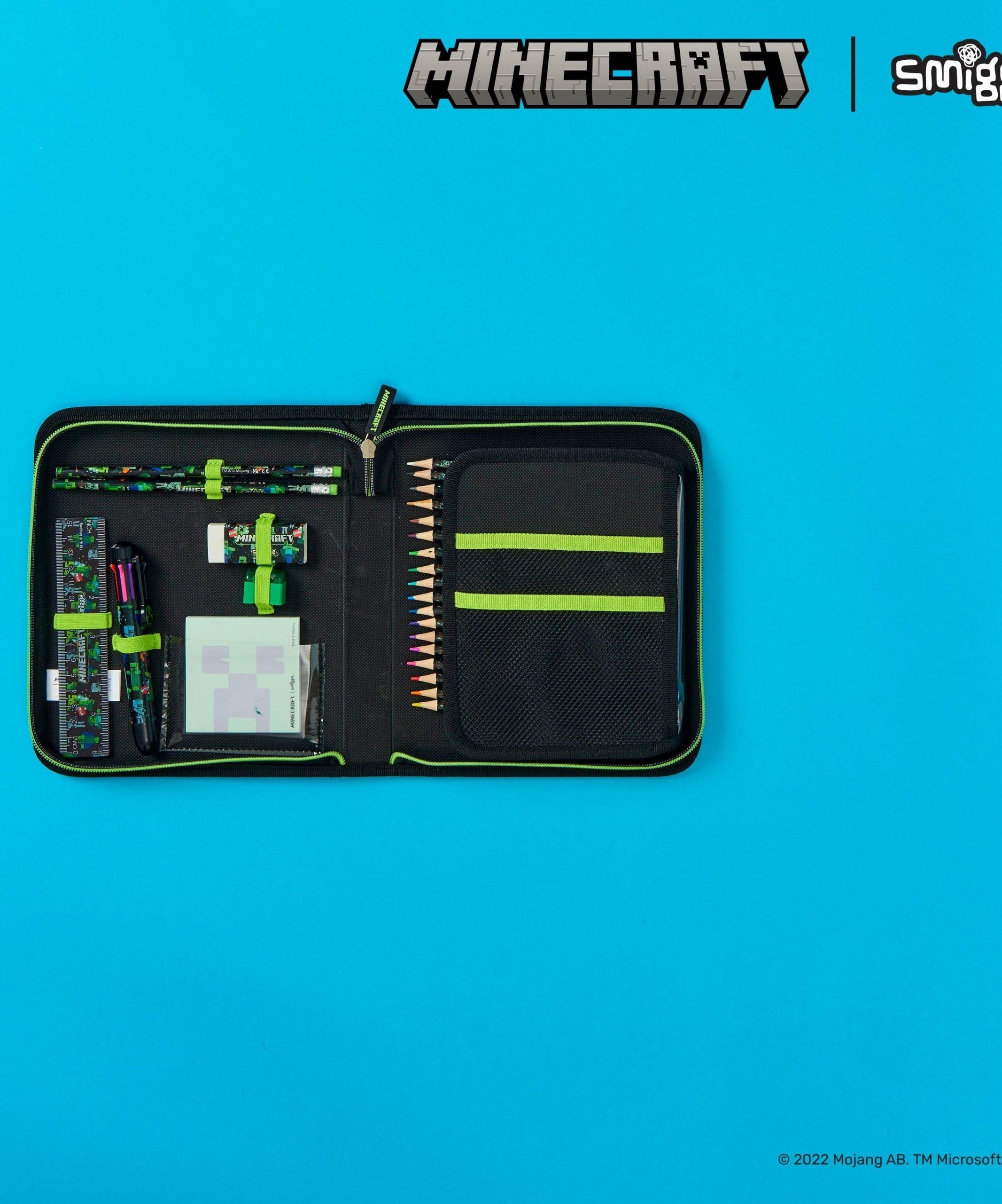 Smiggle - Minecraft Kantoorbenodigdheden Set en Pennenbakje