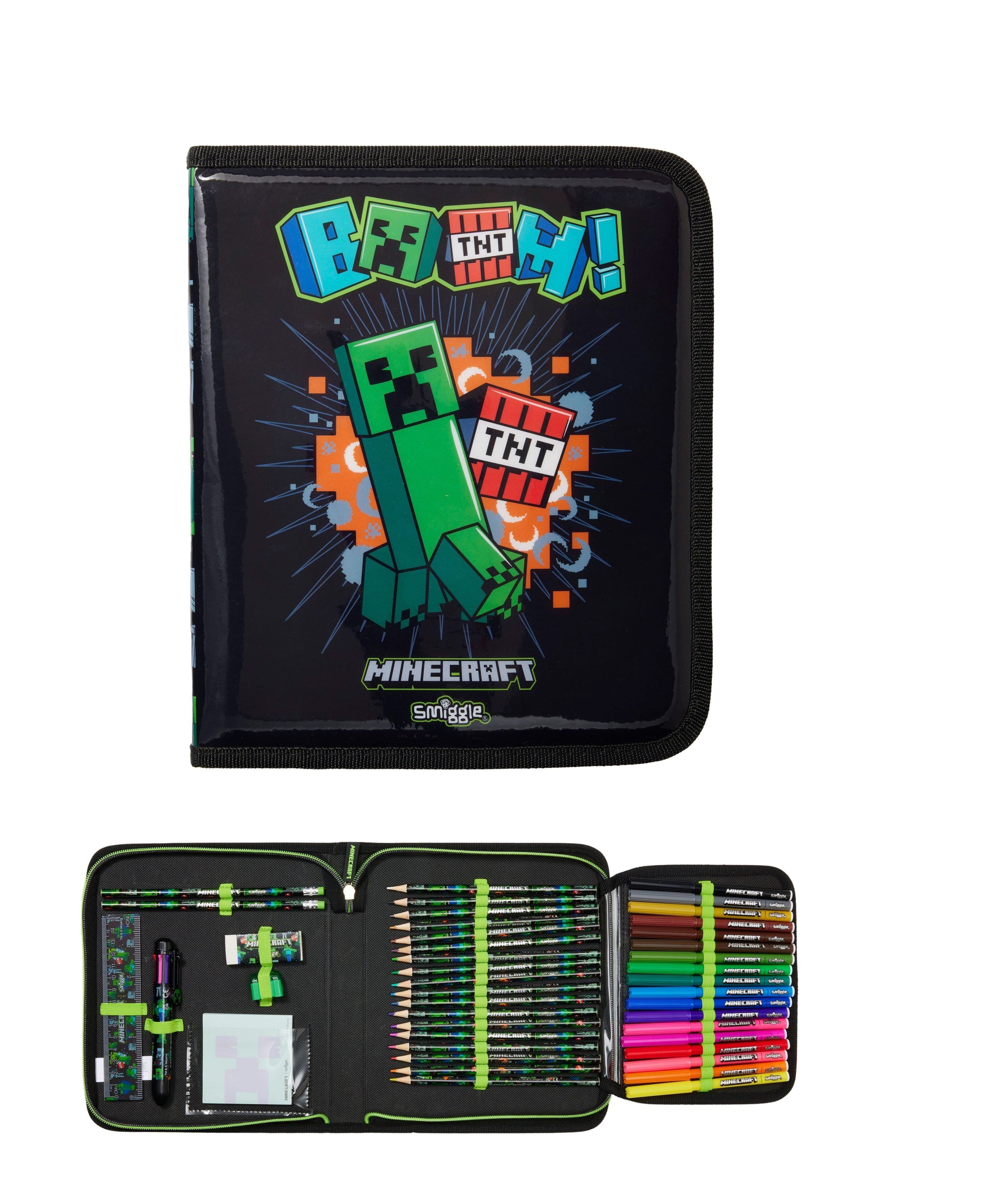 Smiggle - Minecraft Kantoorbenodigdheden Set en Pennenbakje