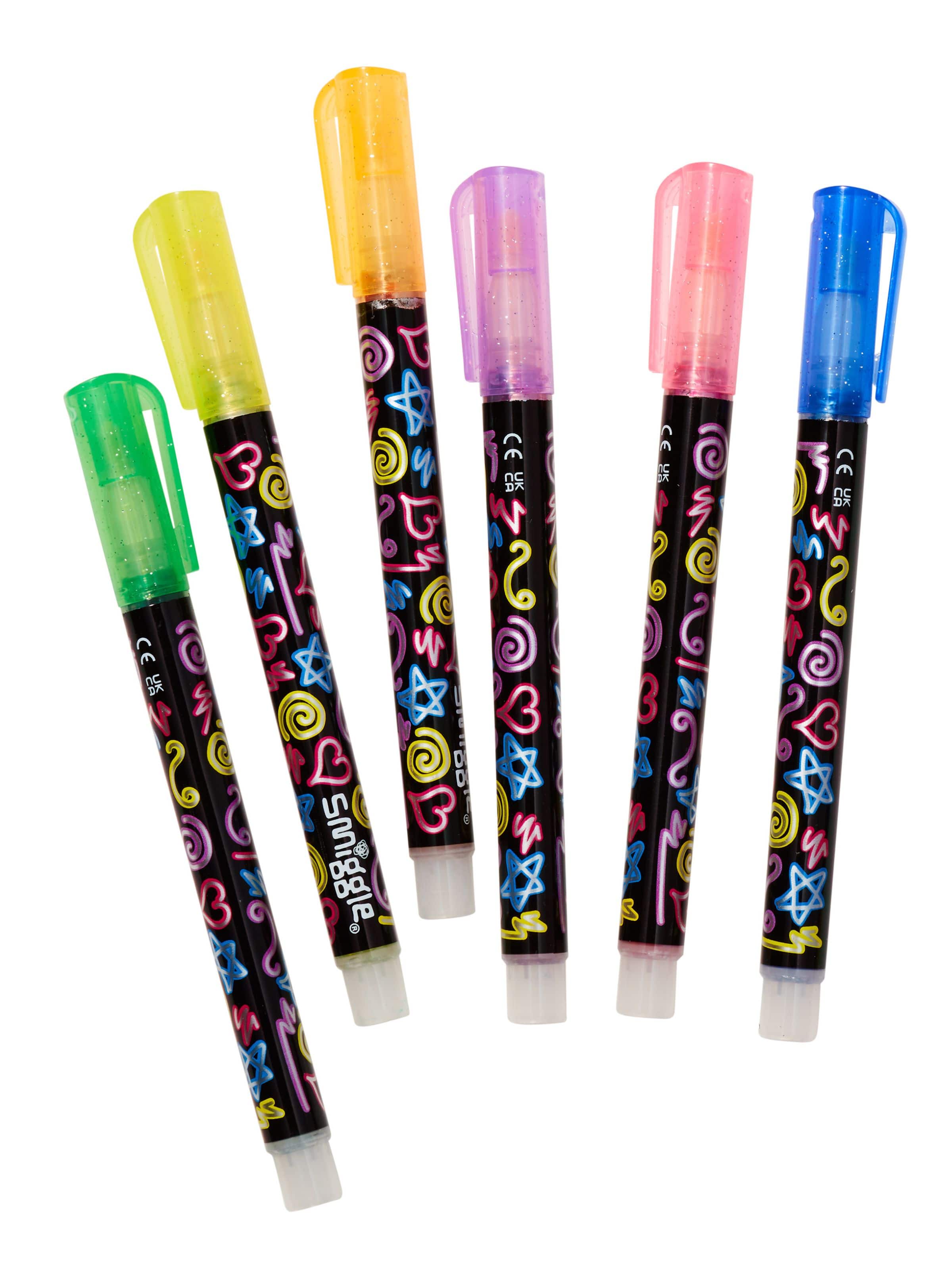 Smiggle - Outline Zilveren Glitter Forforlu Marker 6-delige Pennenset