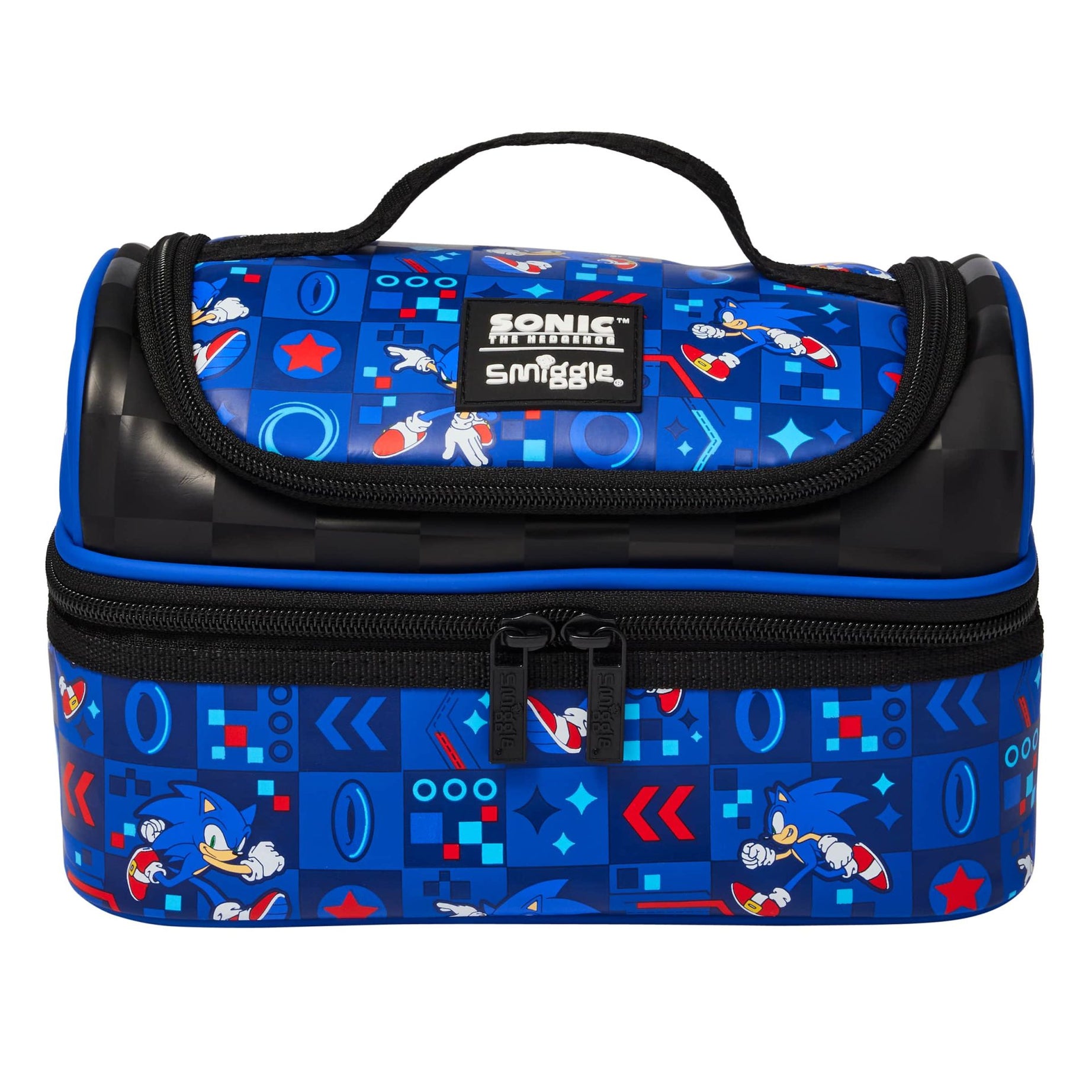 Smiggle - Sonic Dubbele Lunchbox Tas