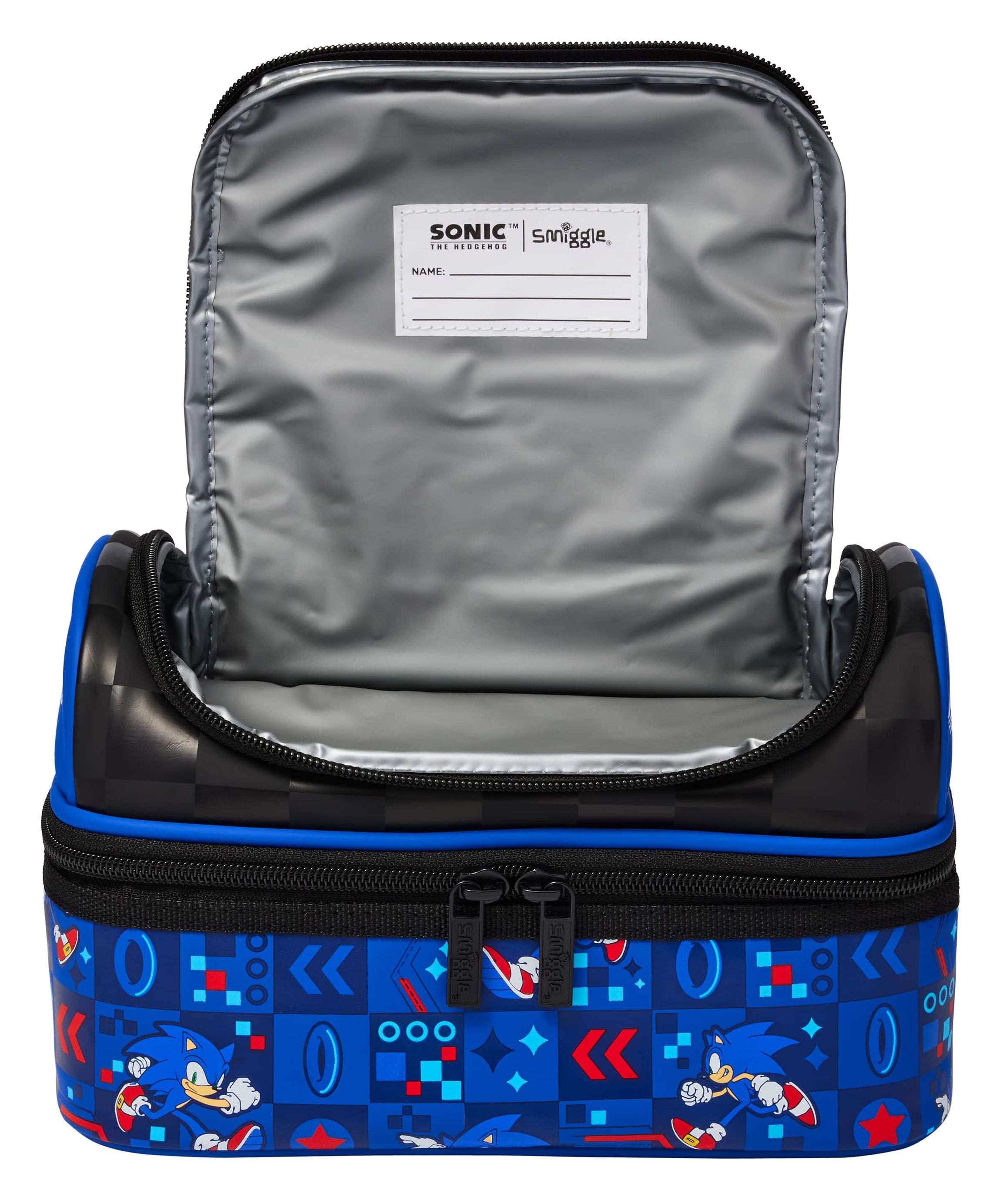 Smiggle - Sonic Dubbele Lunchbox Tas